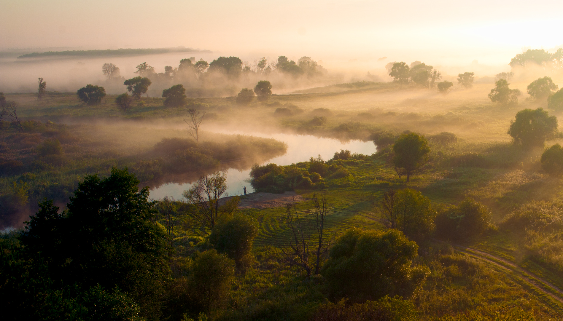река воронеж, липецкая область, малинино, весна, река, туман, Рукин Иван