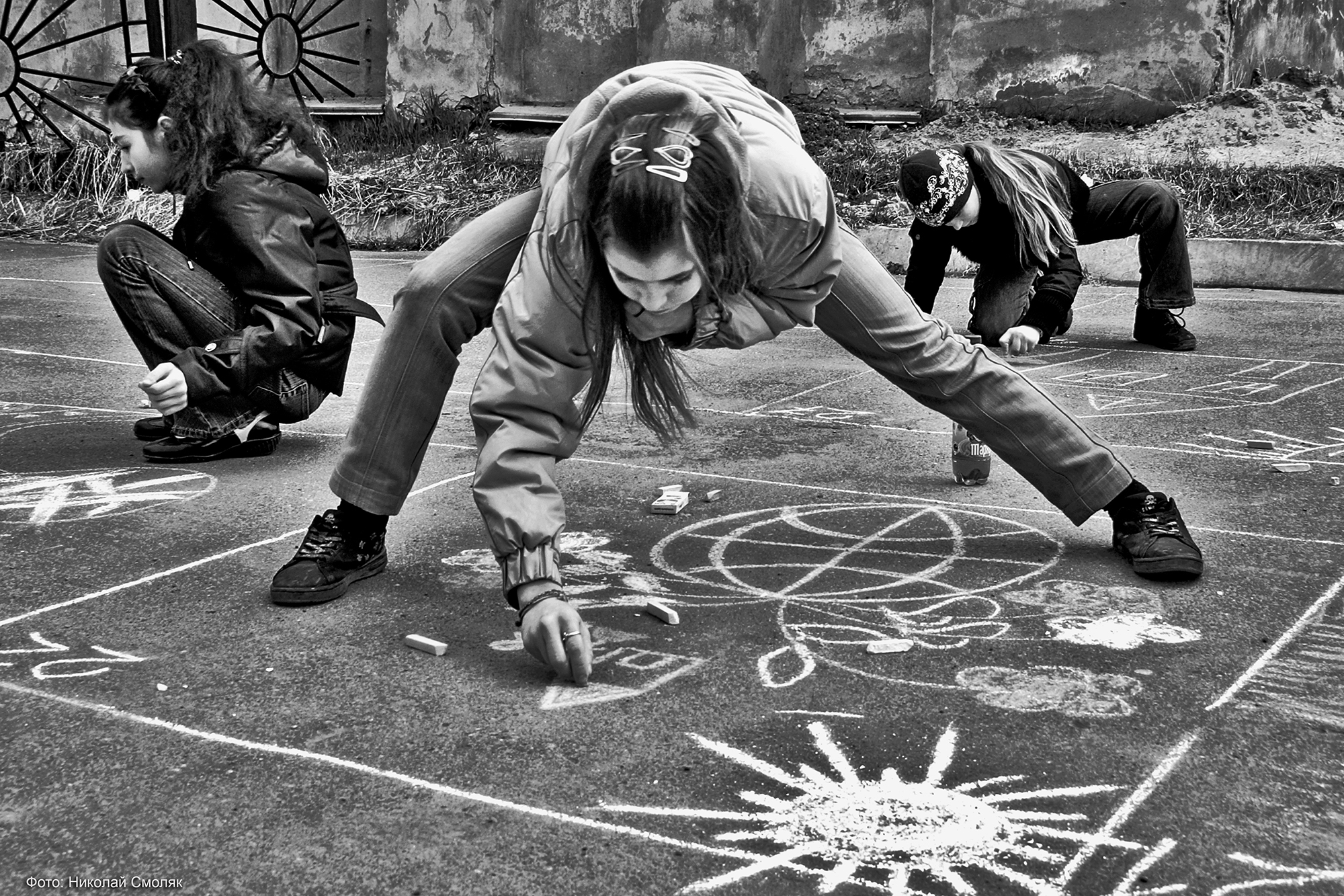 дети, чб, апатиты, праздник, Николай Смоляк