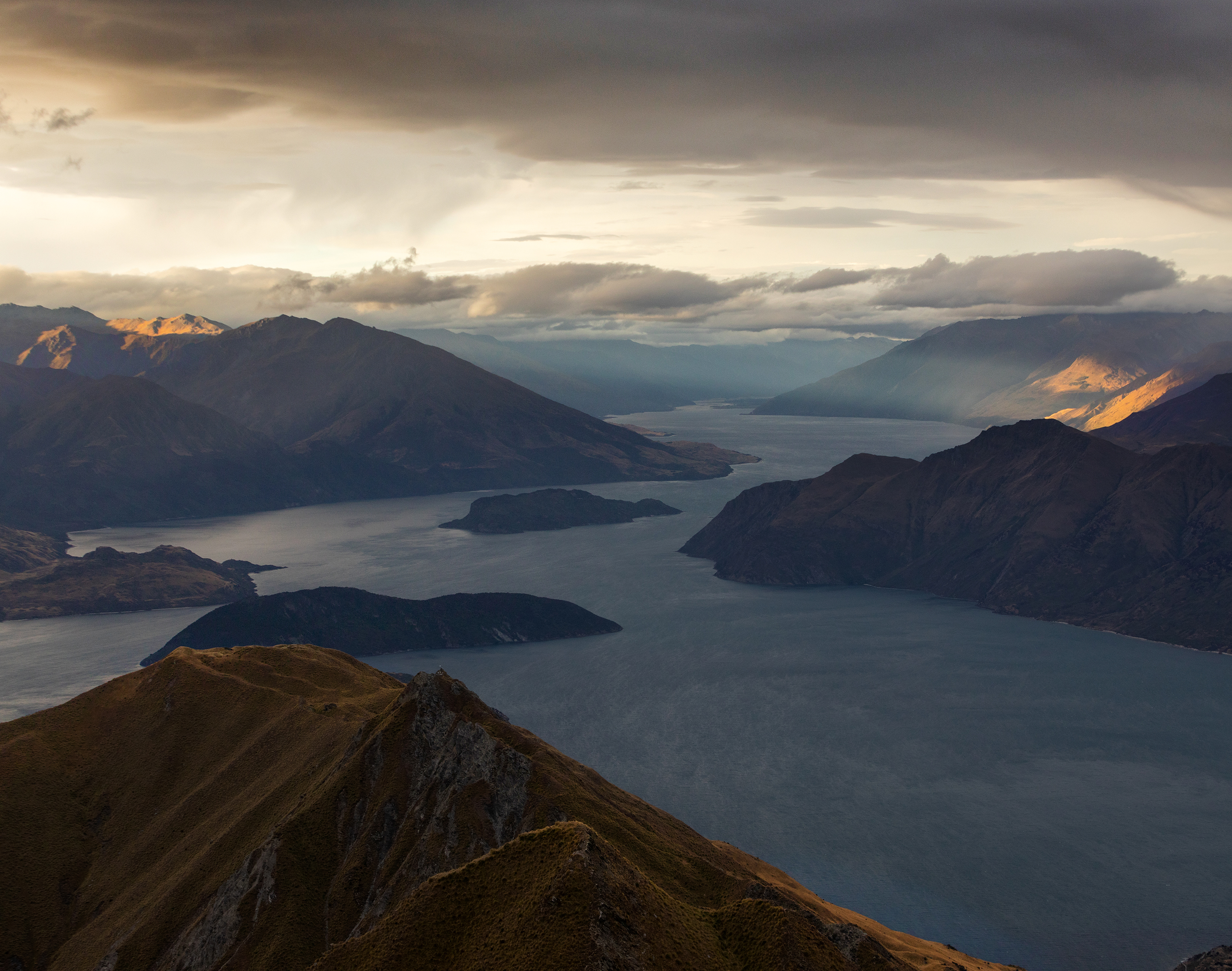 новая зеландия, ройс. пик, природа, альпы, озеро, горы, закат, Павел Ващенков