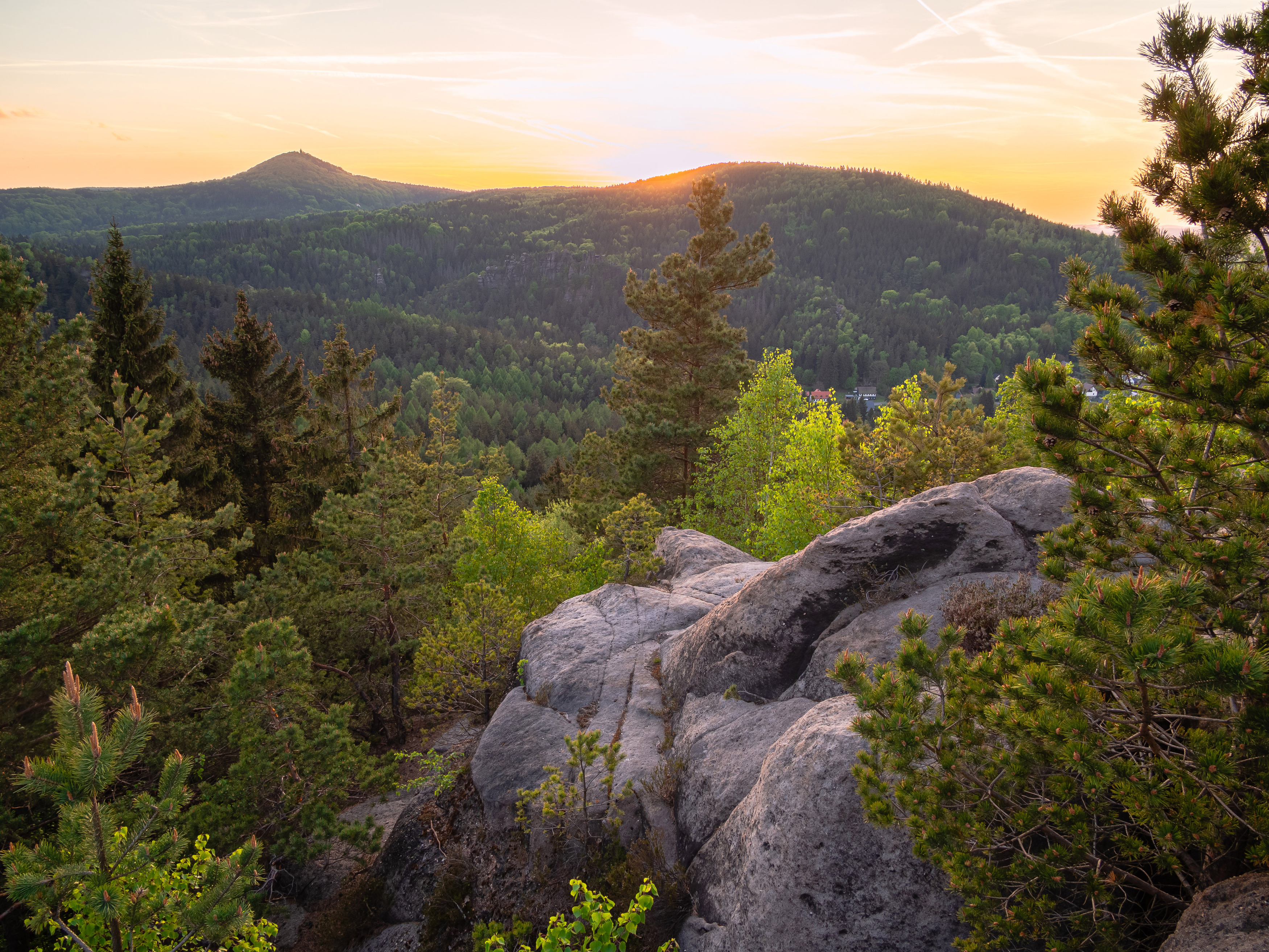 lusatian,lausche,germany,luzicke hory,olympus,sunset,sun,clouds,nature,landscape,, Slavomír Gajdoš