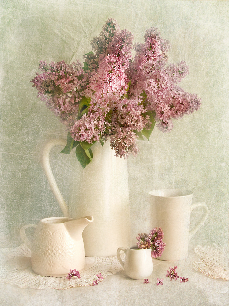 натюрморт, сирень, натюрморт с сиренью, белый натюрморт, цветы, вазы, Алтыпина Наталья