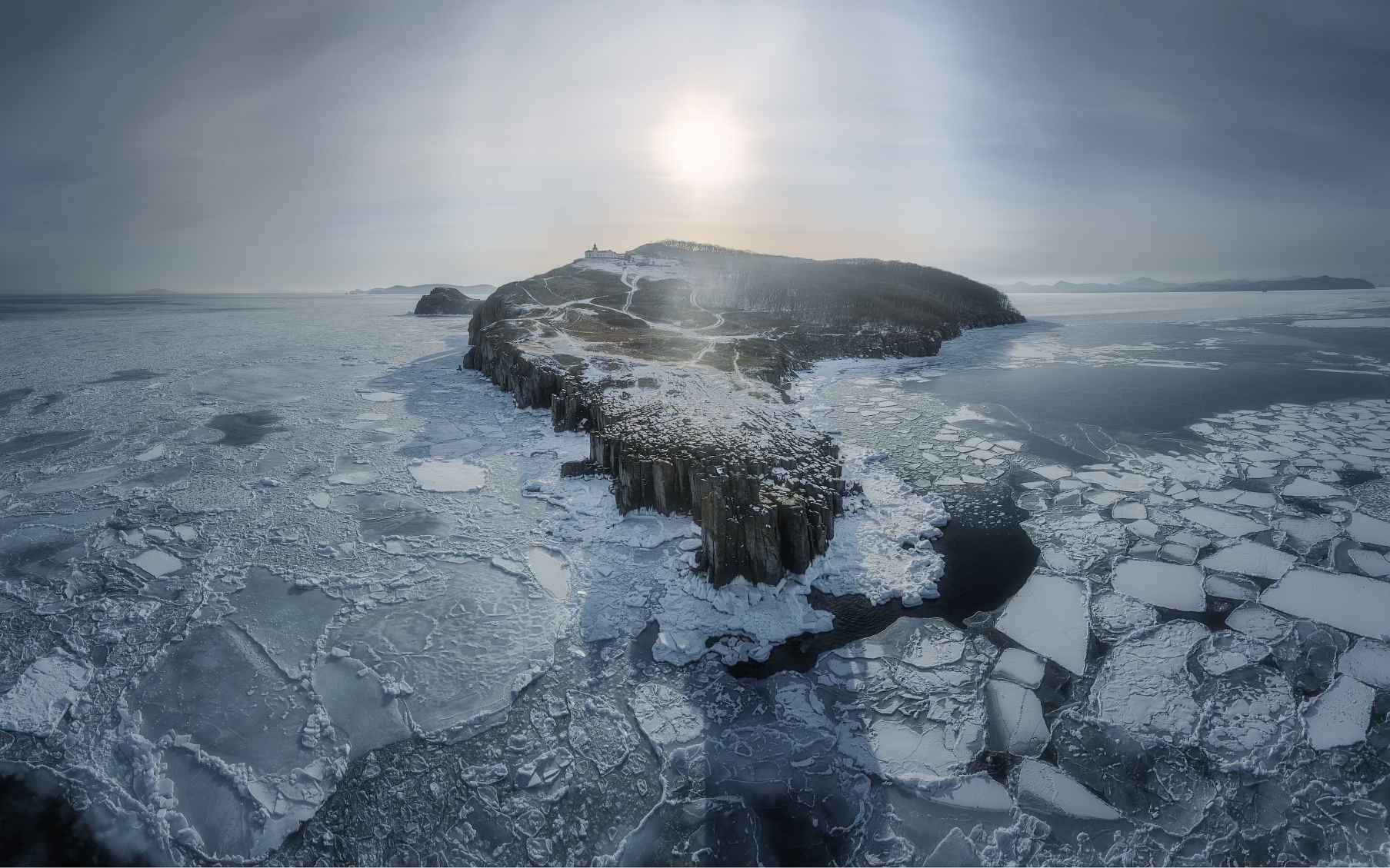 Приморский_край Приморье маяк_Буссе мыс_Брюса закат вечер Японское_море, Шишкин Дмитрий
