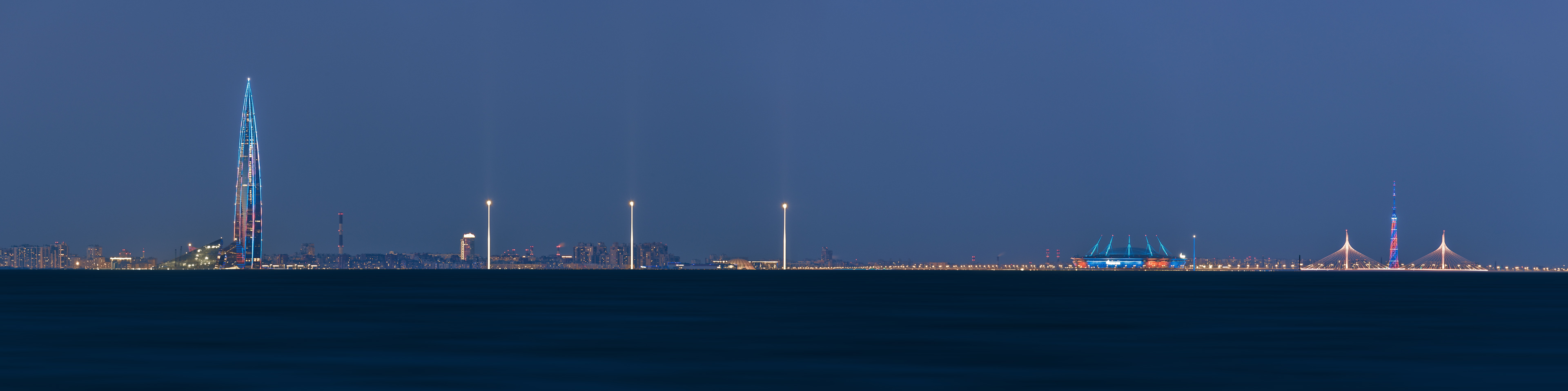 санкт-петербург, день победы, лахта центр, газпром арена, вантовый мост, телевышка, Dmitry Yudchenko