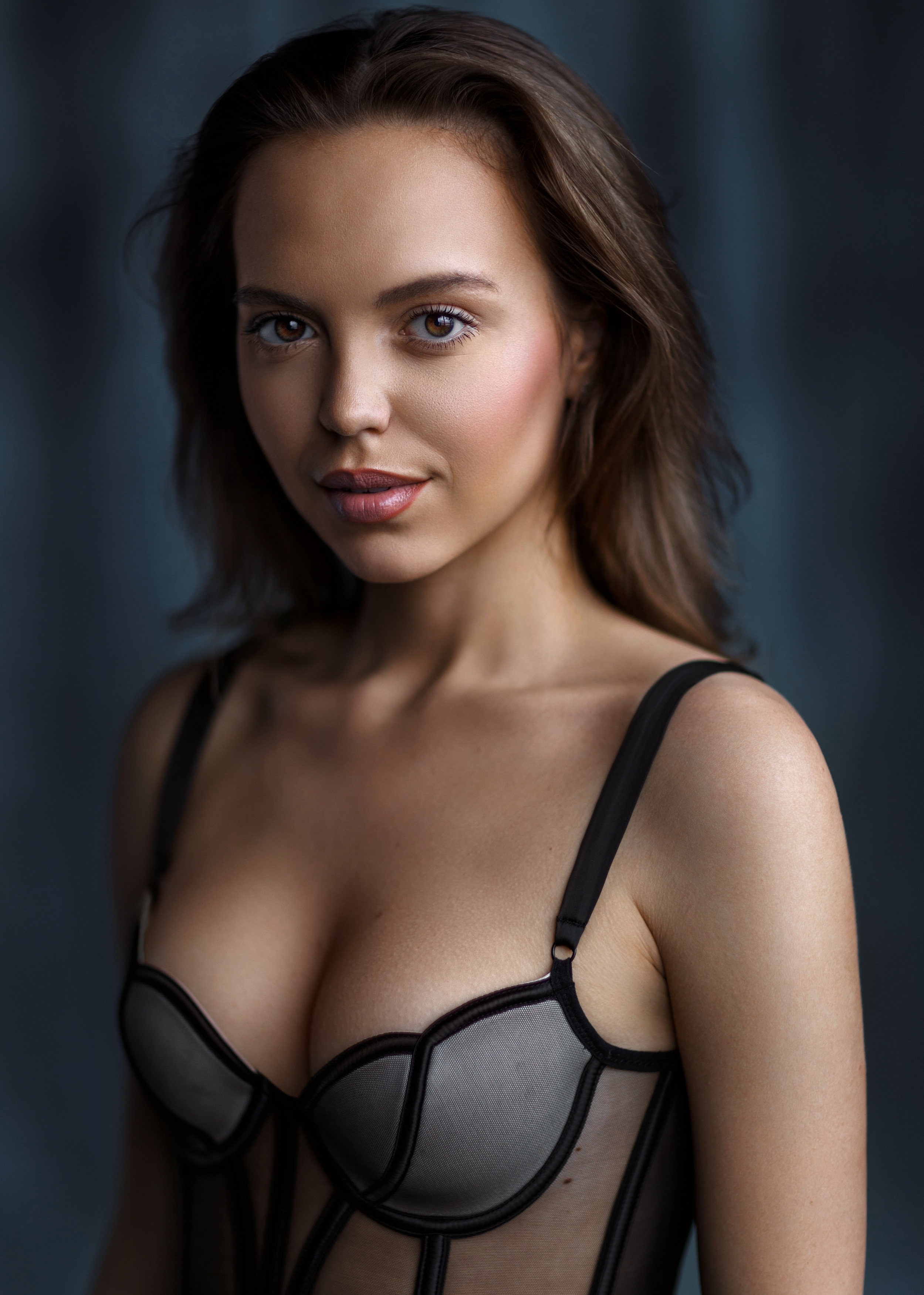 портрет, девушка, студия, красота, грудь, взгляд, тело, Герасимов Михаил