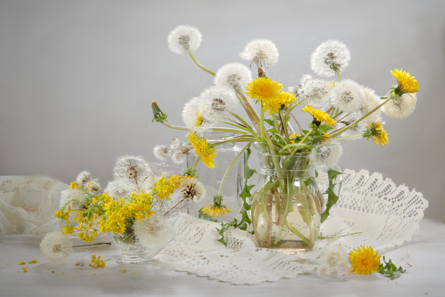 цветы, одуванчики, ваза, весна, натюрморт, Шруб (Беляева) Татьяна