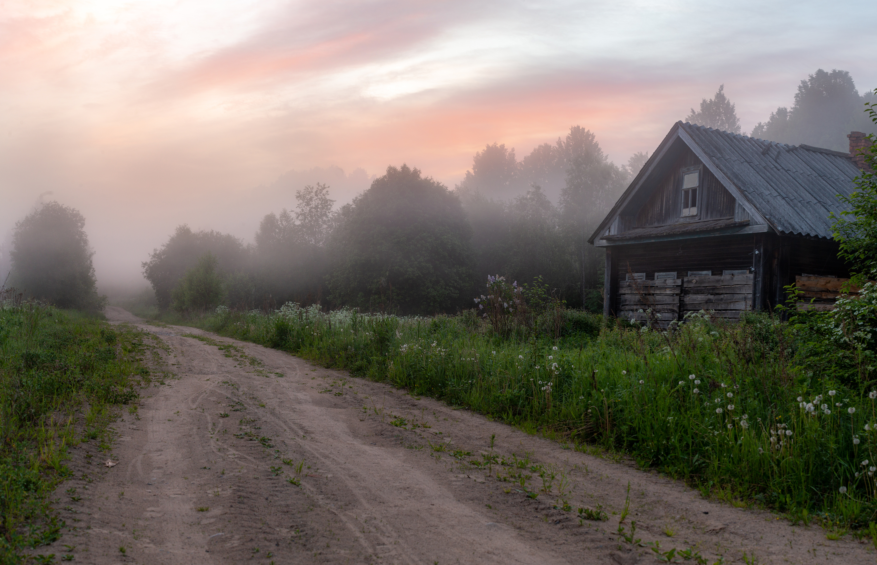 деревня,  русский север, рассвет, саминский погост, природа, утро, Павел Ващенков