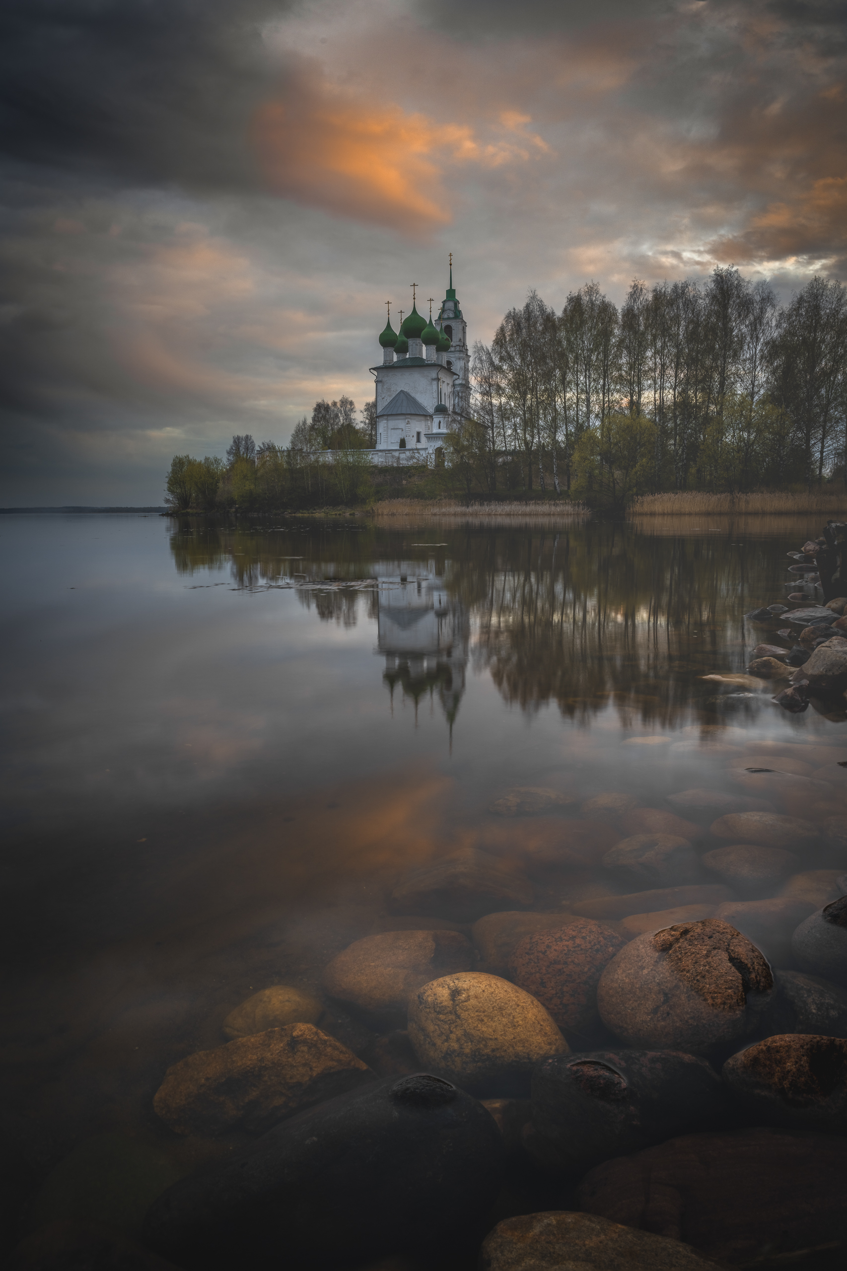 диево-городище, закат, троицкая церковь, камни, волга, Mikhail Ioannisian