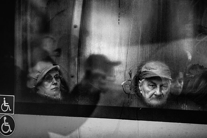 mirrored reflection portrait blackandwhite, Denis Buchel (Денис Бучель)