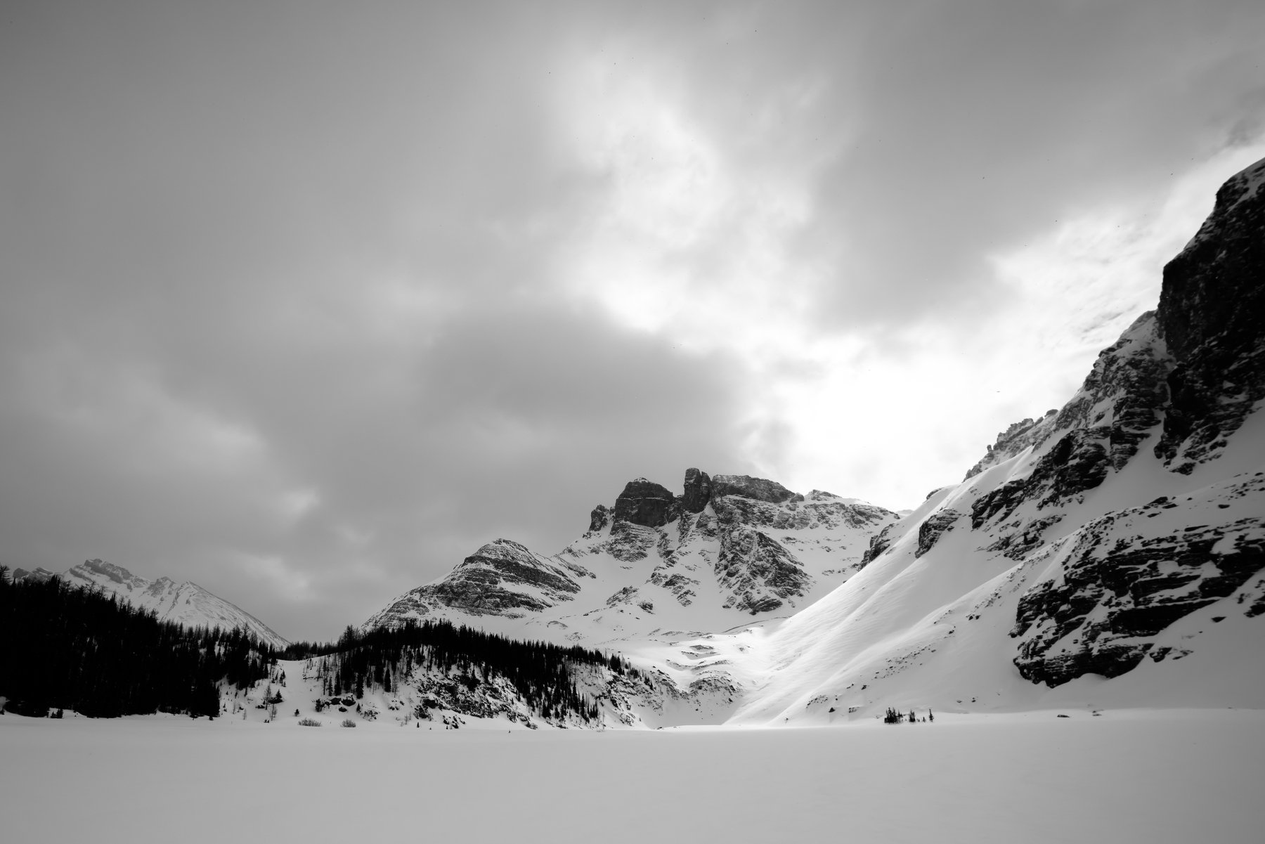 горы, зима, снег, Канада, Британская Колумбия, Ассинибойн, Денис Семенов