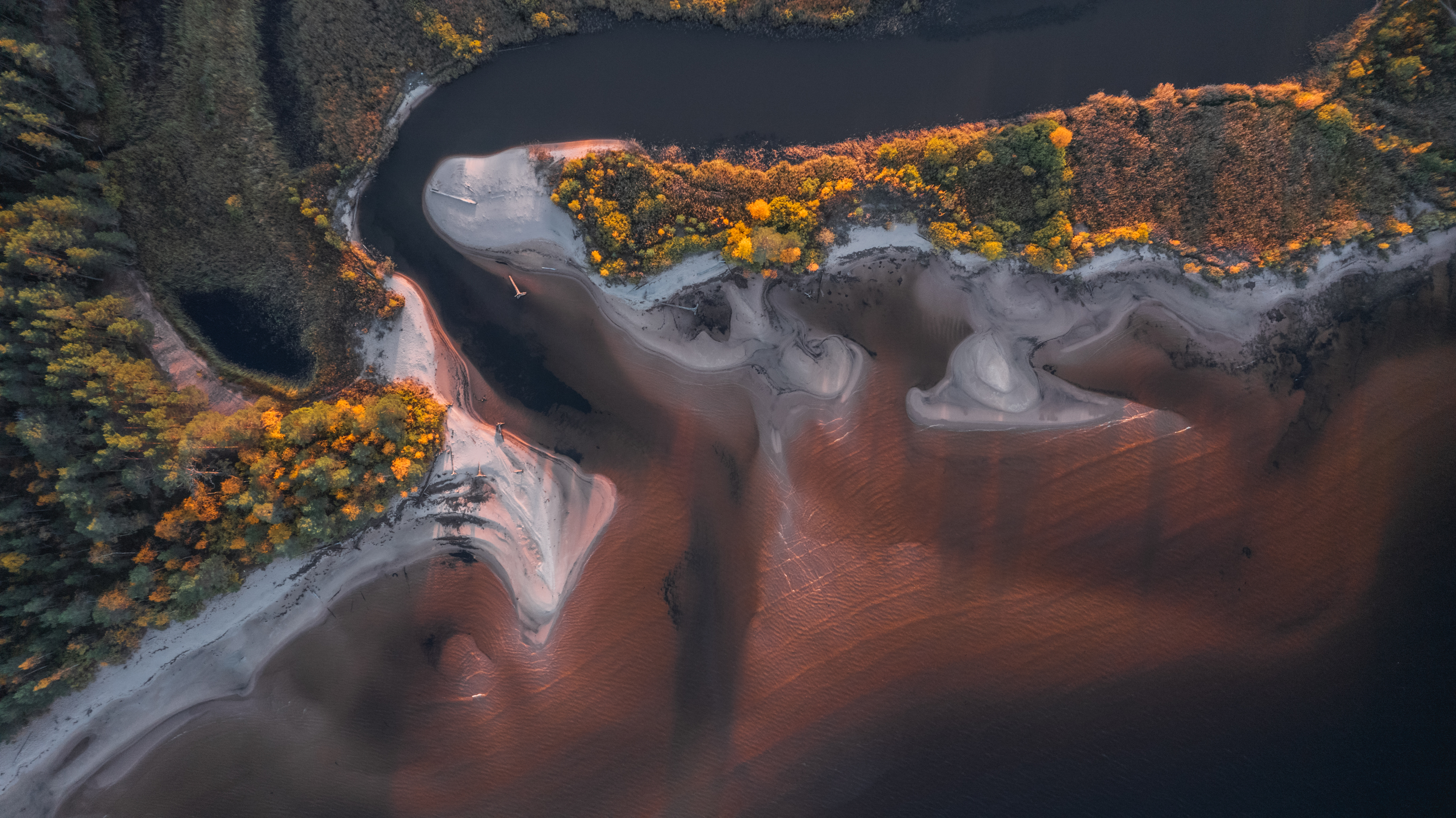 Карелия, озеро, осень, река, пляж, Онежское озеро, Denis Koshkin