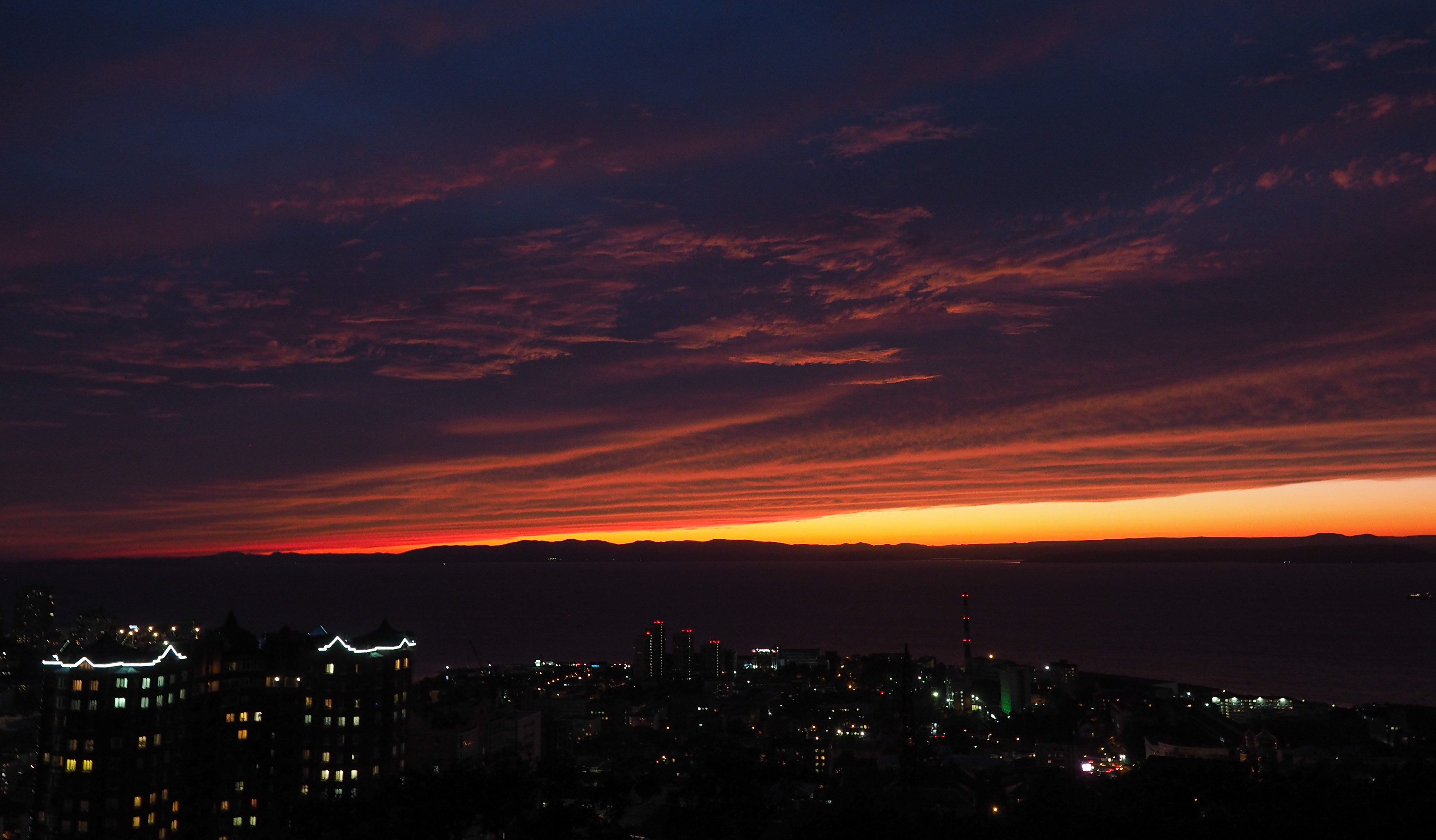 Владивосток, закат, сентябрь, Чернышев Валерий