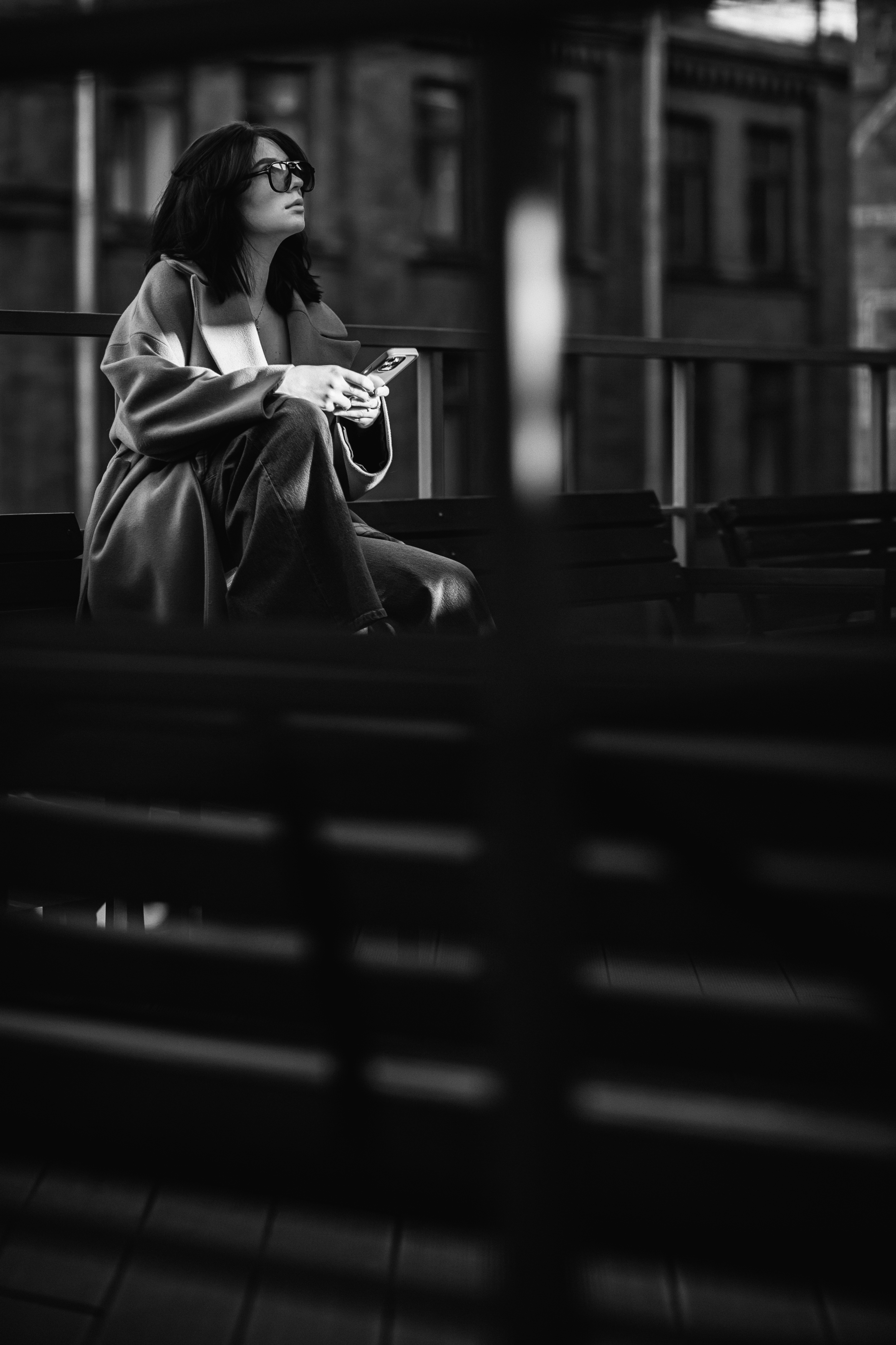 молодая девушка, городской стиль, дворы, на открытом воздухе, Алексей Плешков