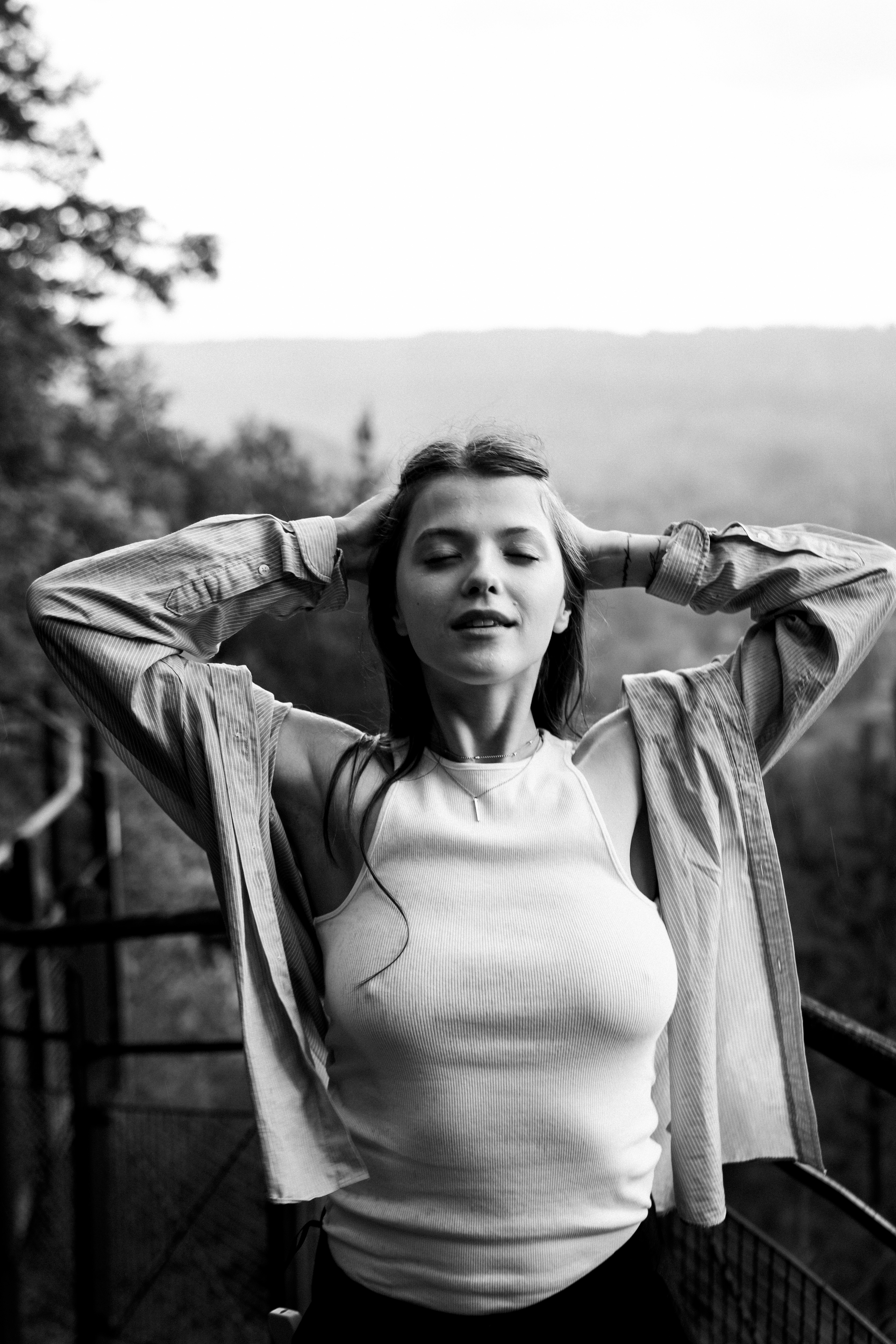 portrait, girl, black and white, model, Балезин Евгений