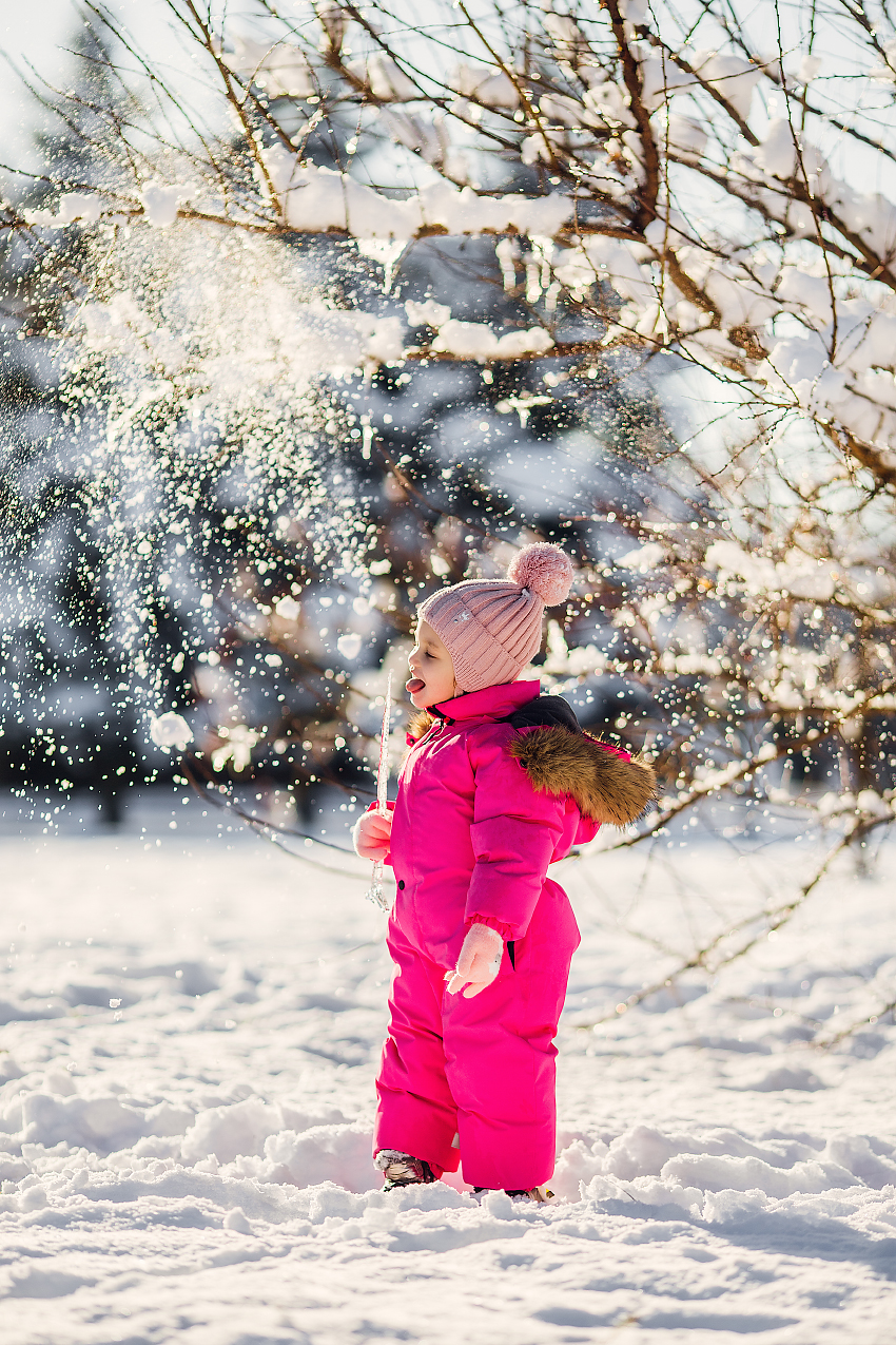 зима, снег, льдинка, девочка, Юлия Зубкова