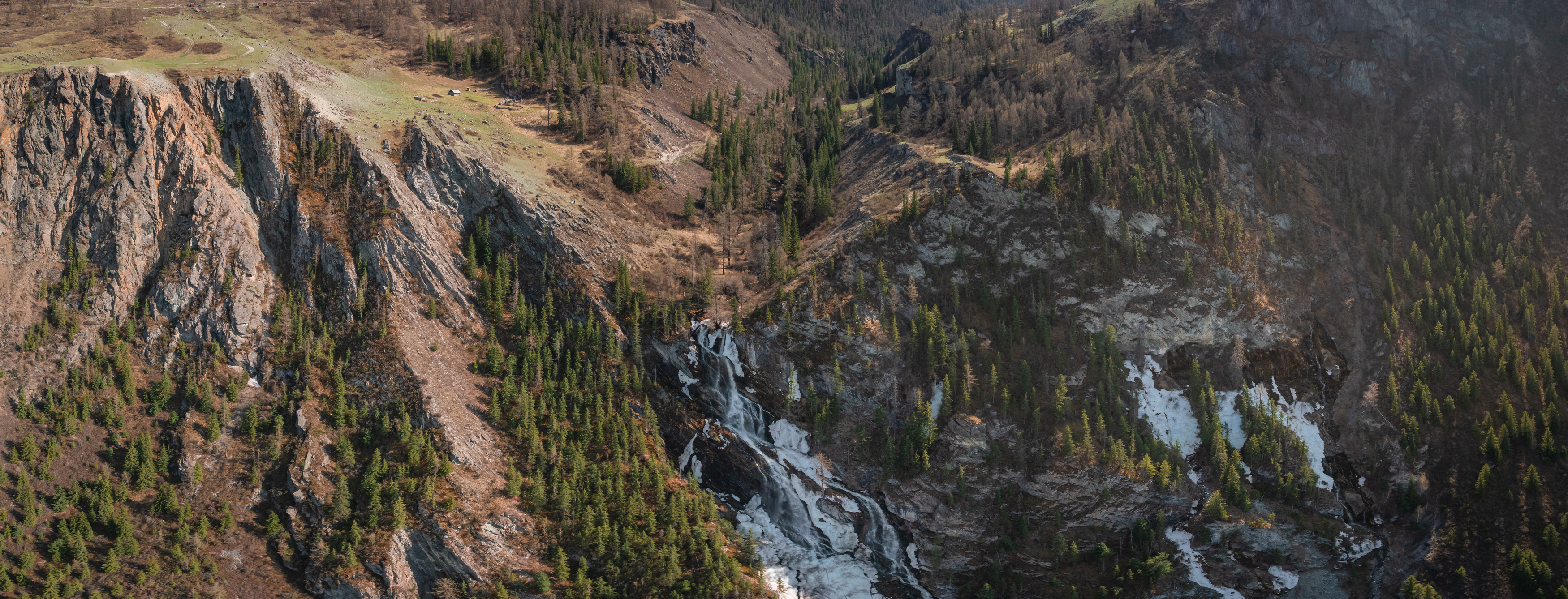 Алтай, горы, река, снег, лес, Denis Koshkin