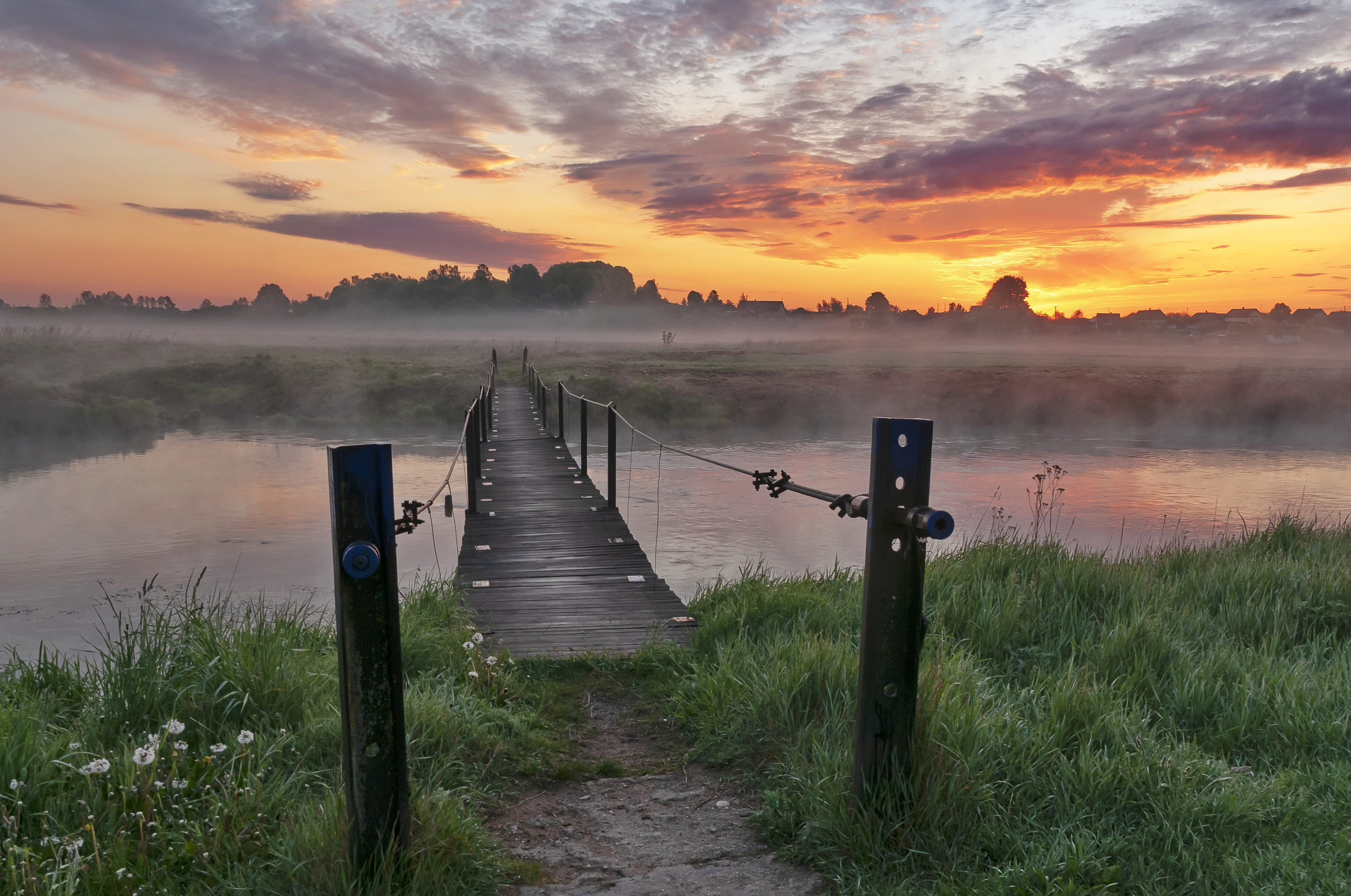 рассвет, свислочь, мостик, беларусь, Александр Гвоздь