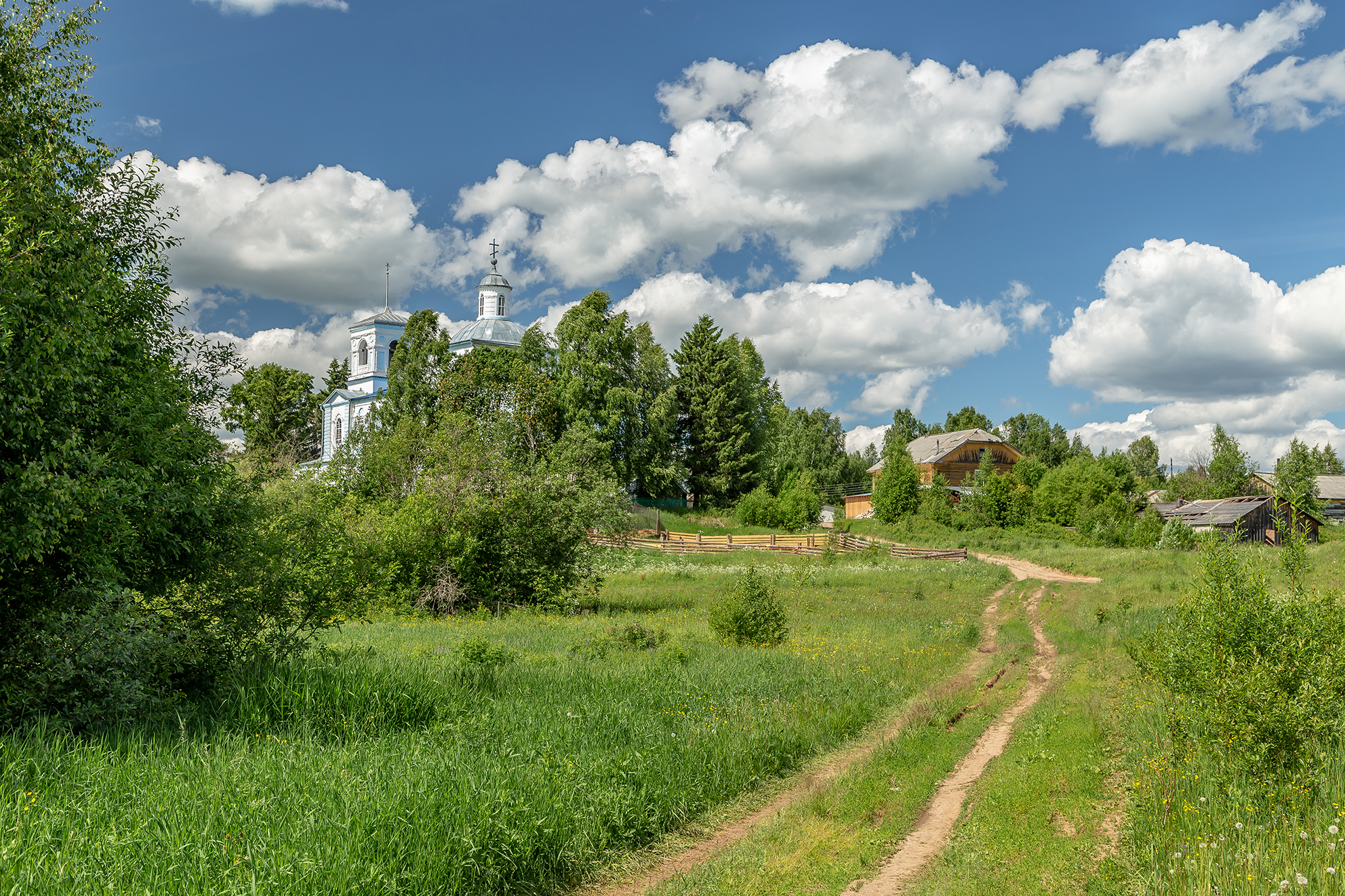 село, окраина, лес, церковь., Анкудинов Леонид