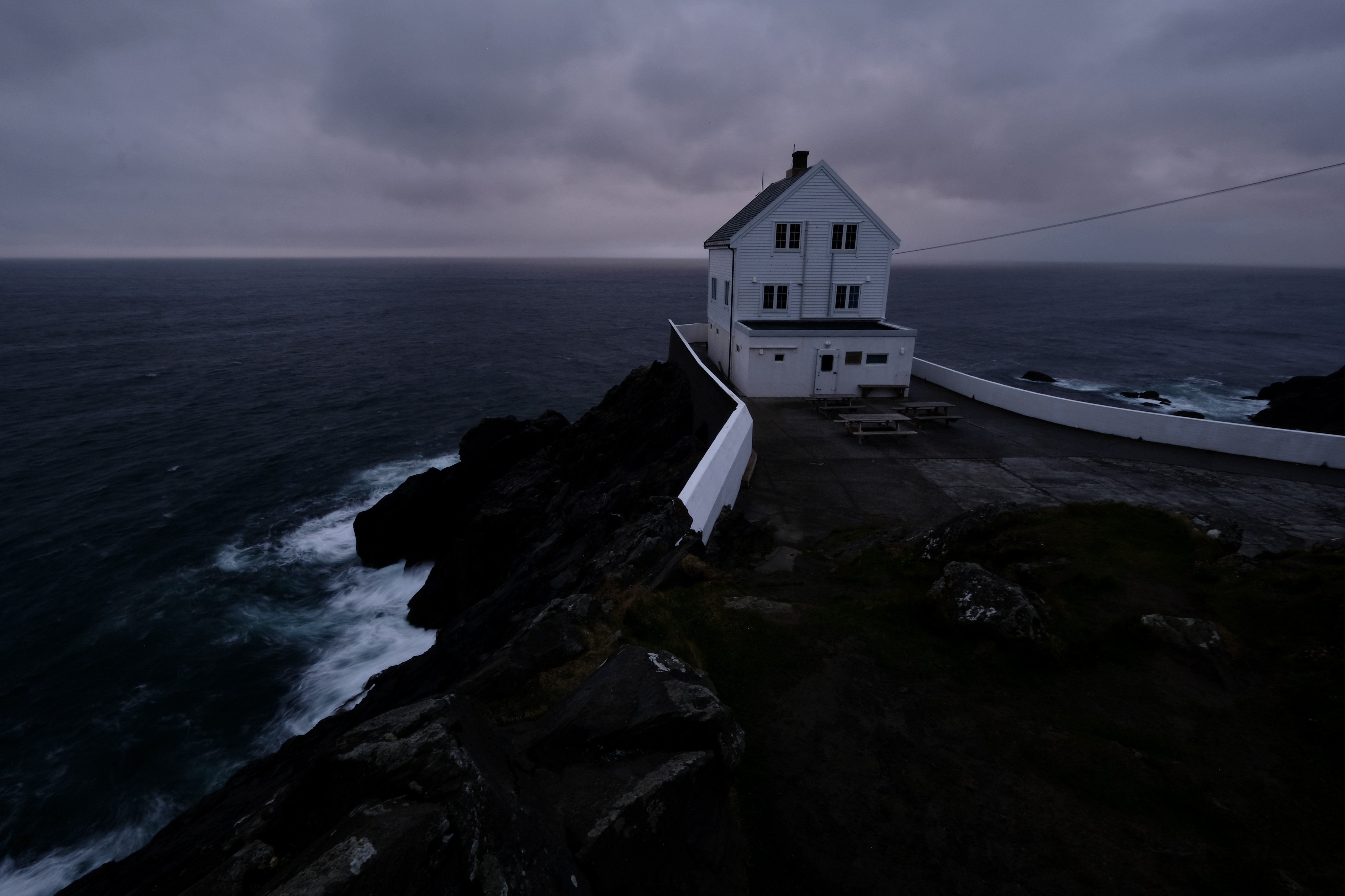 Landscapes, Norway, Lighthouse, Mood, Evening, House, Sea, Atlantic Ocean, , Svetlana Povarova Ree