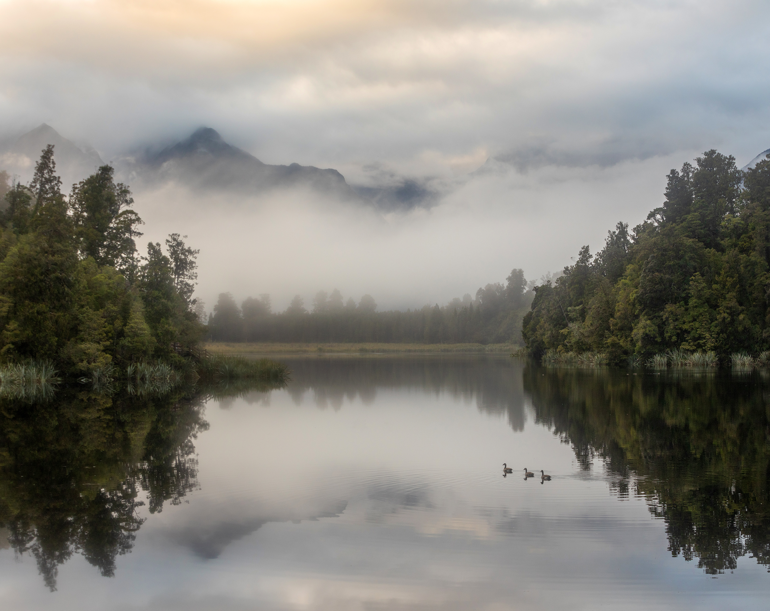новая зеландия, мэтисон, утро, ттуман,, Павел Ващенков
