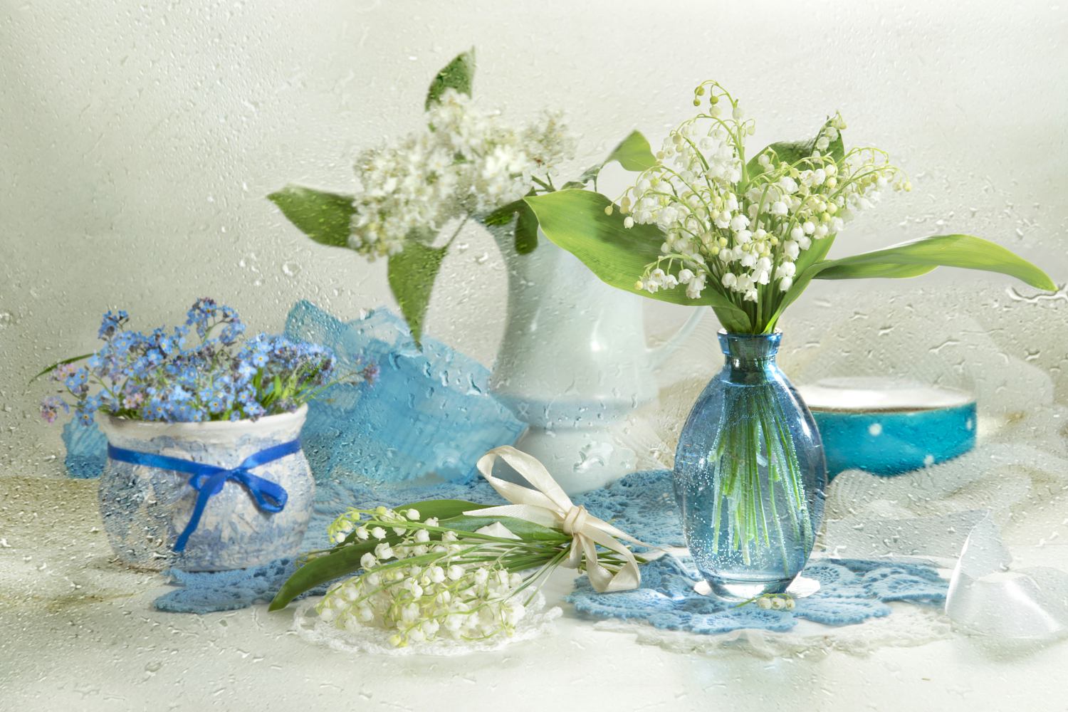 натюрморт, цветы, весна, незабудки, ландыши, Шруб (Беляева) Татьяна