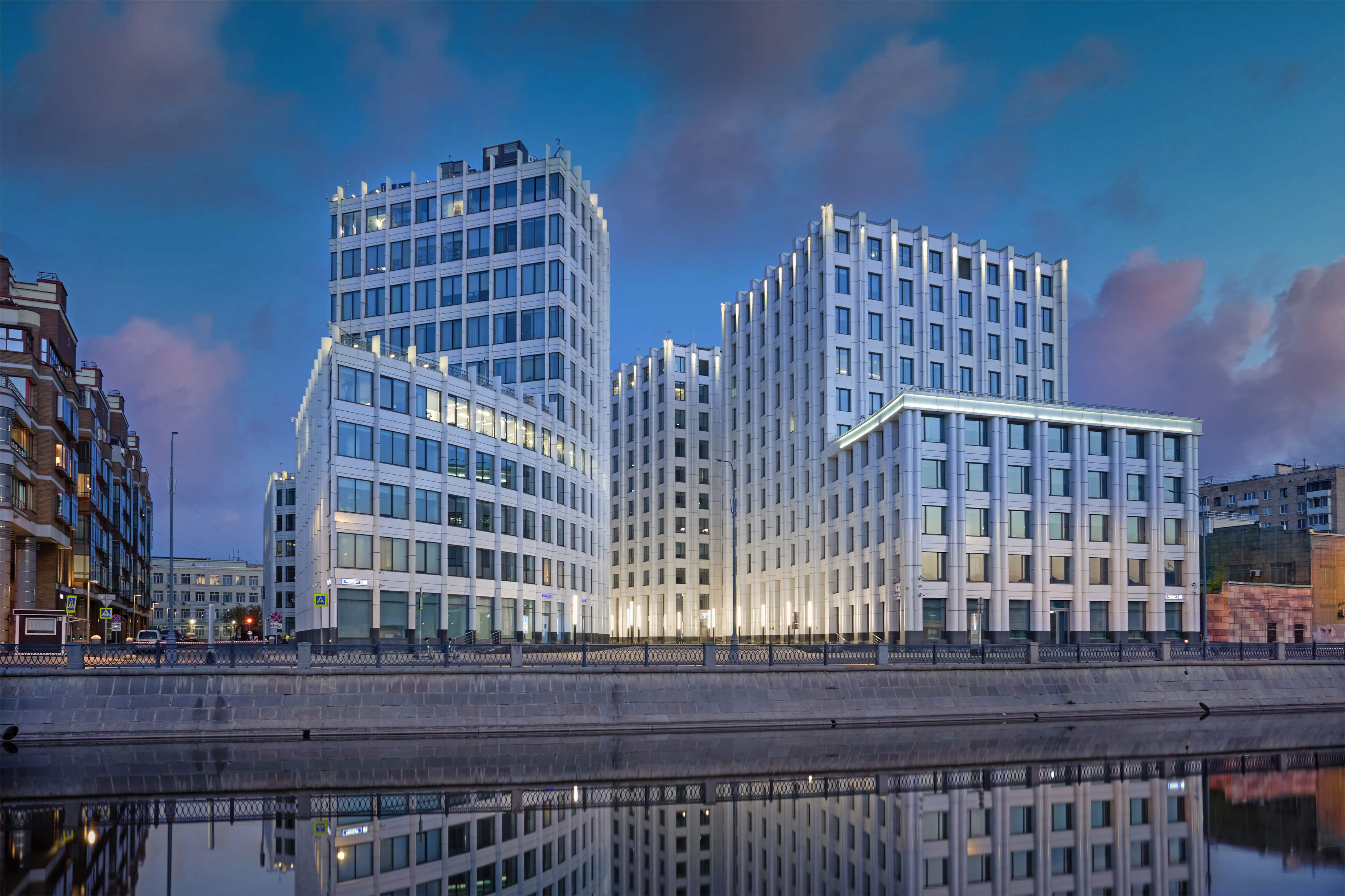 город, архитектура, москва, река, утро, небо, здание, рассвет, Михаил Кудрявцев