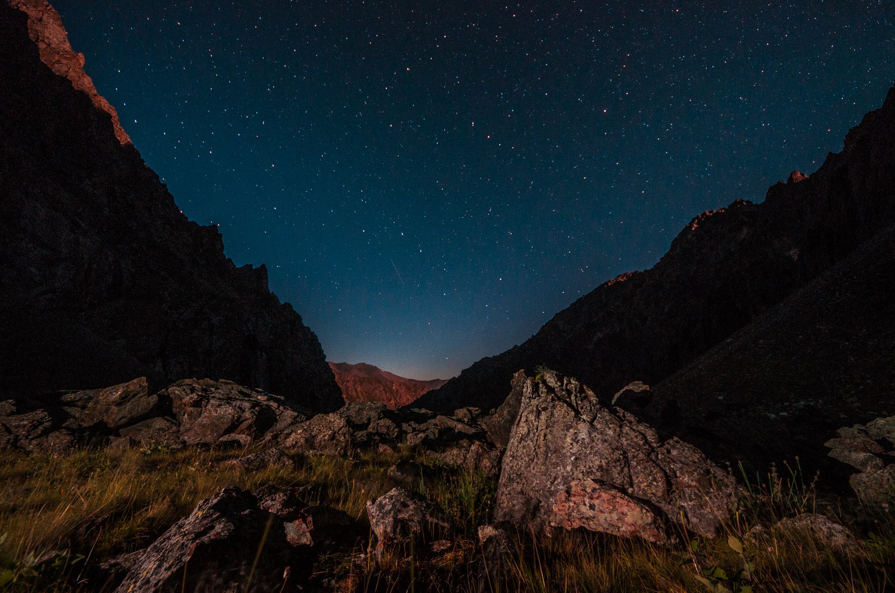 киргизский хребет, горы, камни, ночь, звёзды, тянь-шань, топ-карагай, Evgeniy Khilkevitch