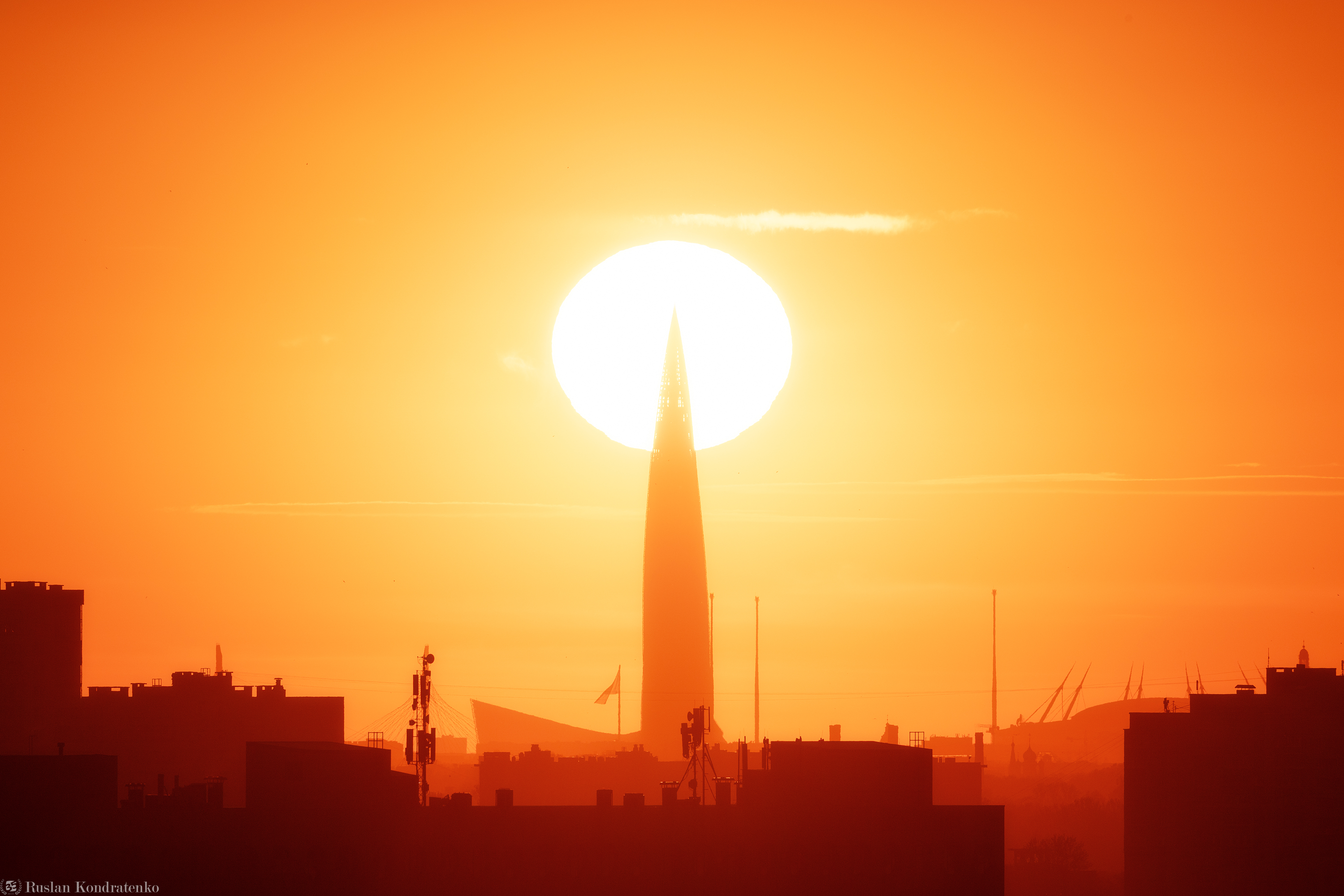 Лахта-центр, закат, санкт-Петербург, Кондратенко Руслан