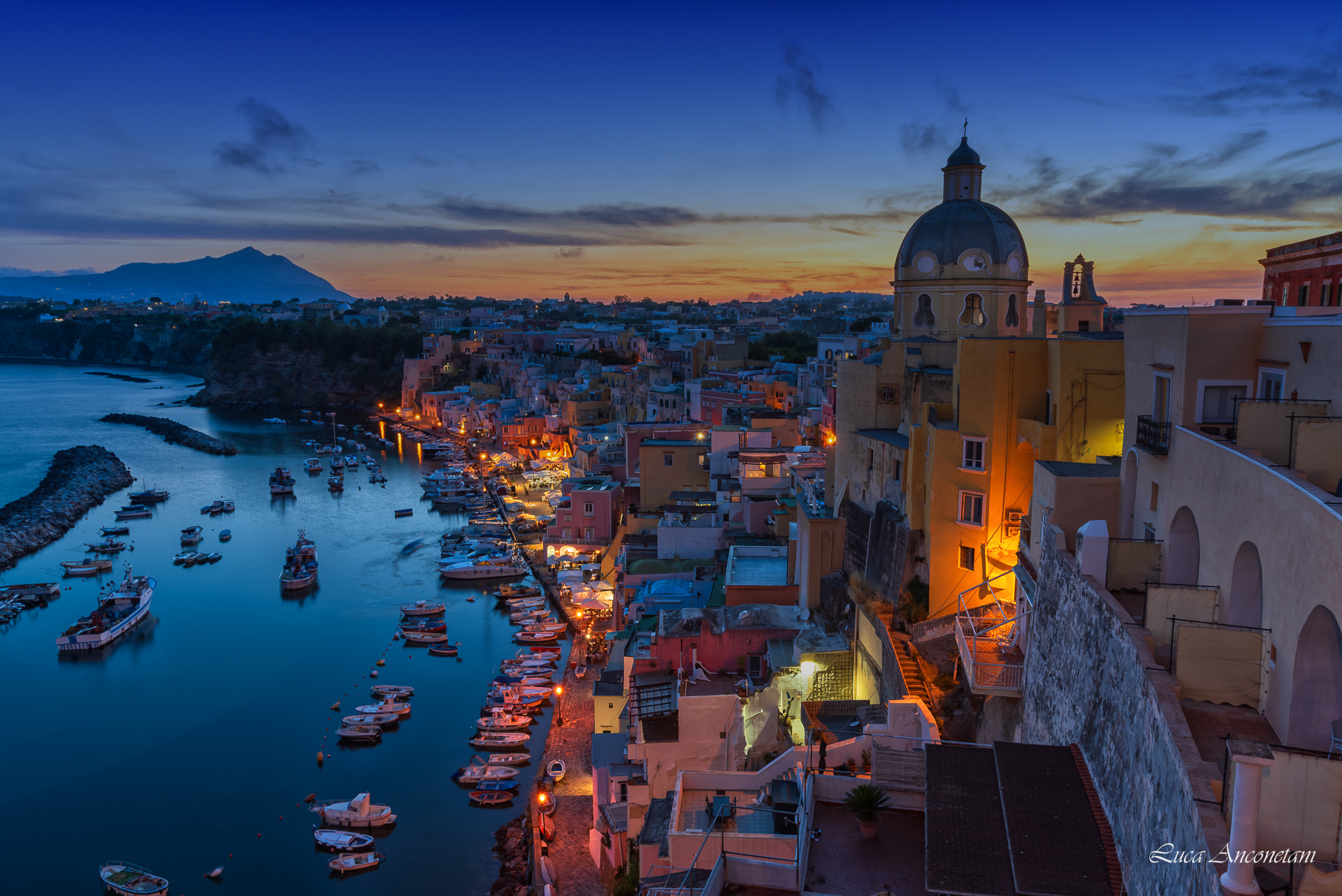 travel italy street urban procida buildings, Anconetani Luca