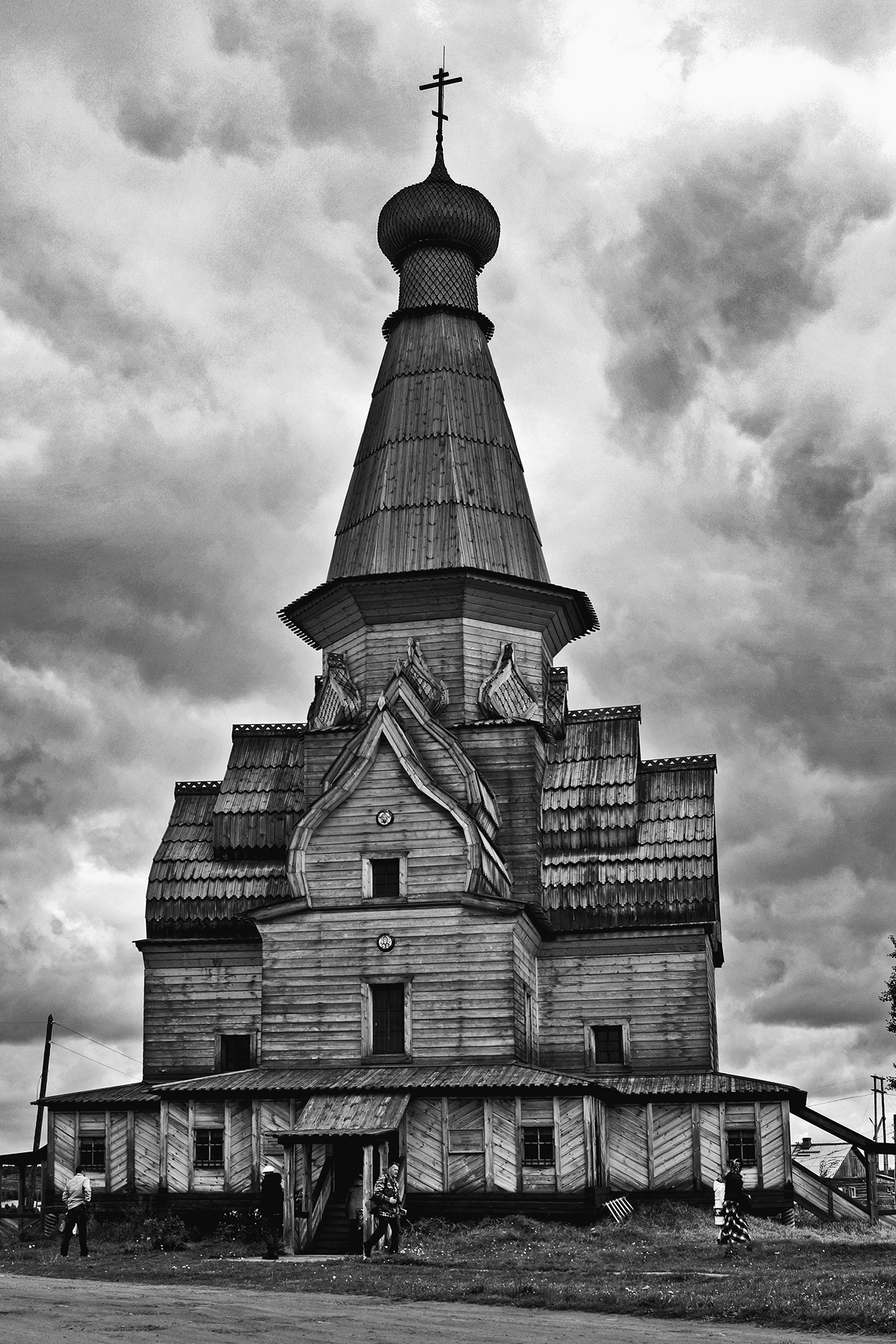 архитектура, церковь, варзуга, апатиты, чб, Николай Смоляк