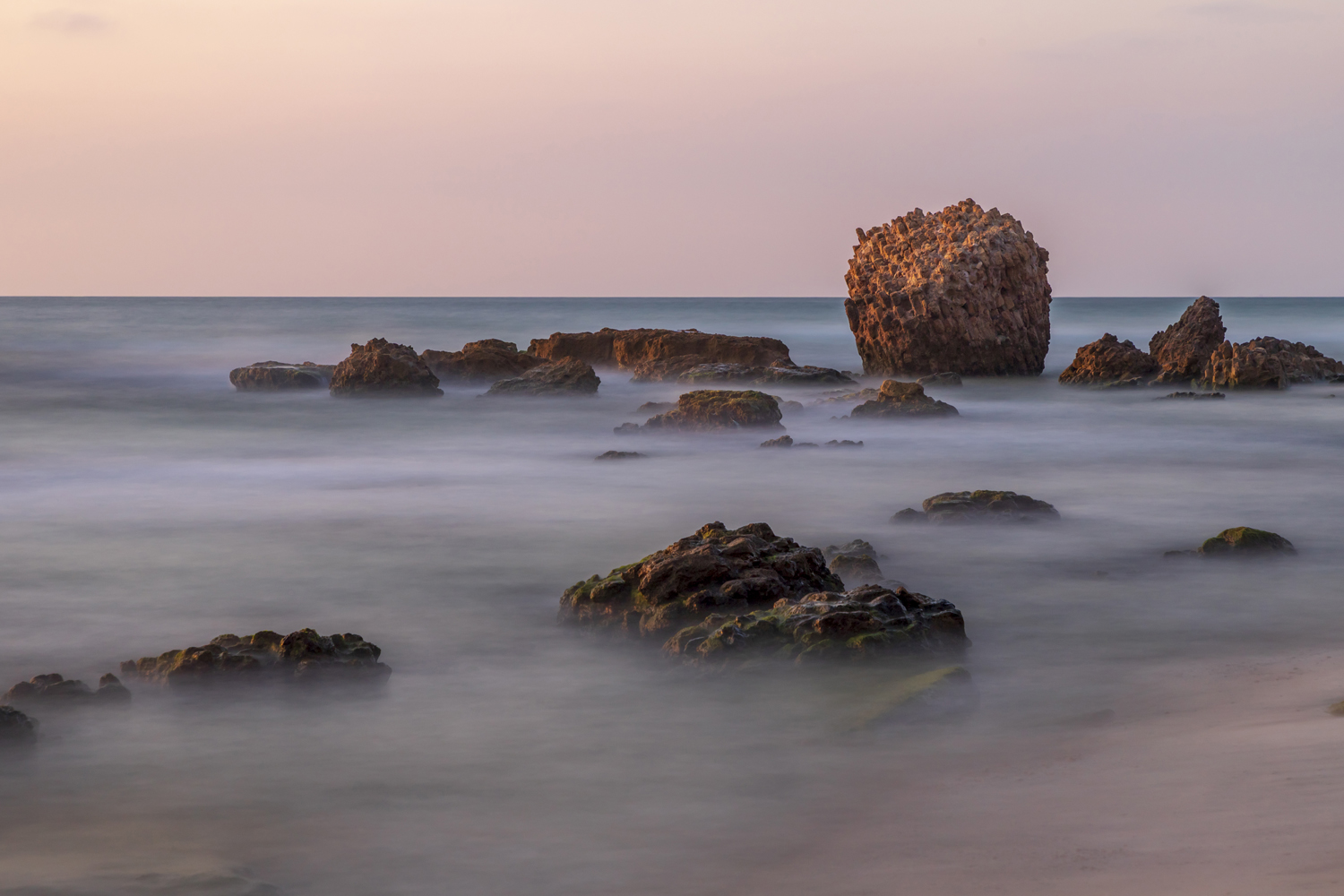 sea, seascape, sunset, landscape, beach, marina, rocks, Nikolay Tatarchuk