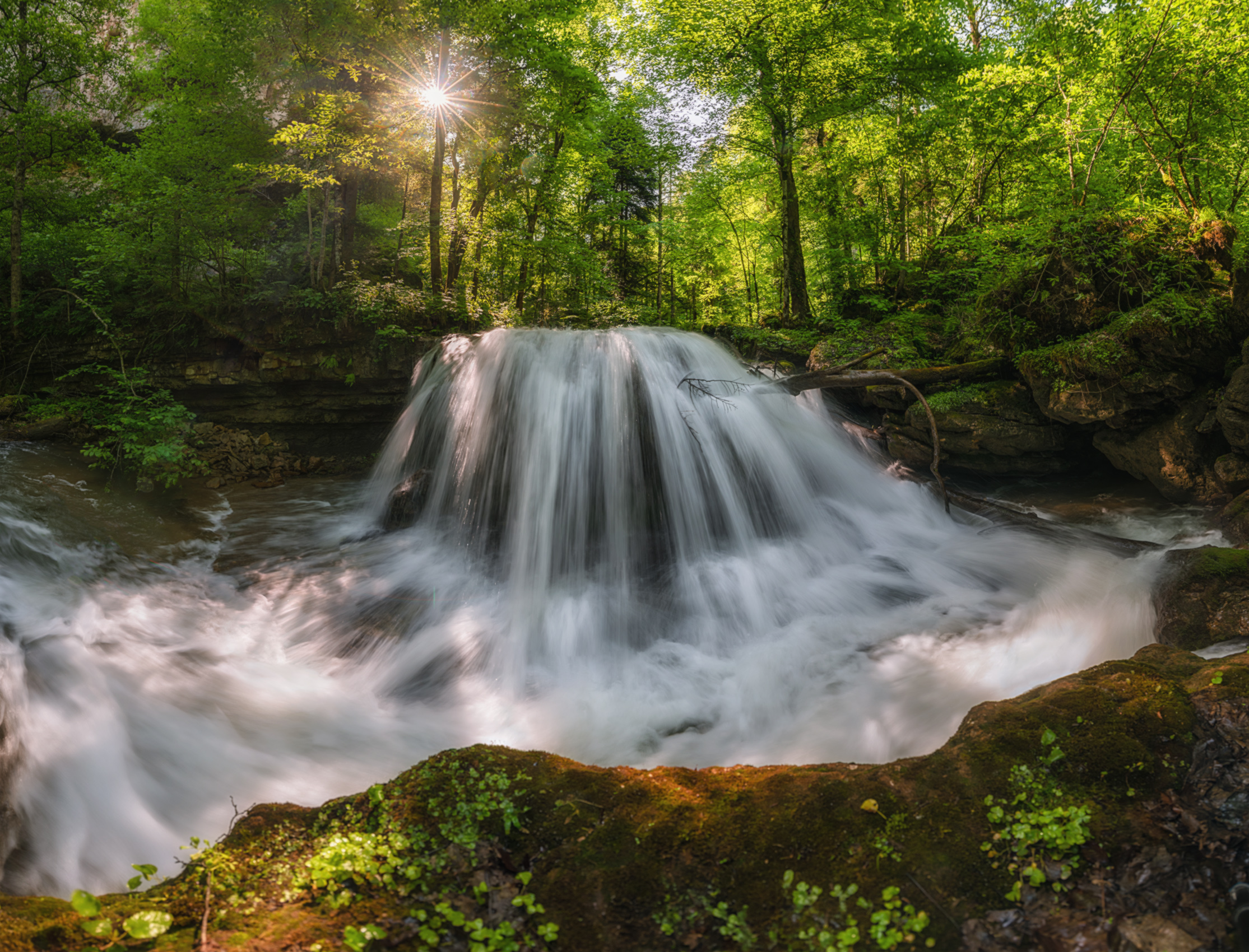 мезмай, река, водопад, рассвет, ибнь, Мысливцев Николай