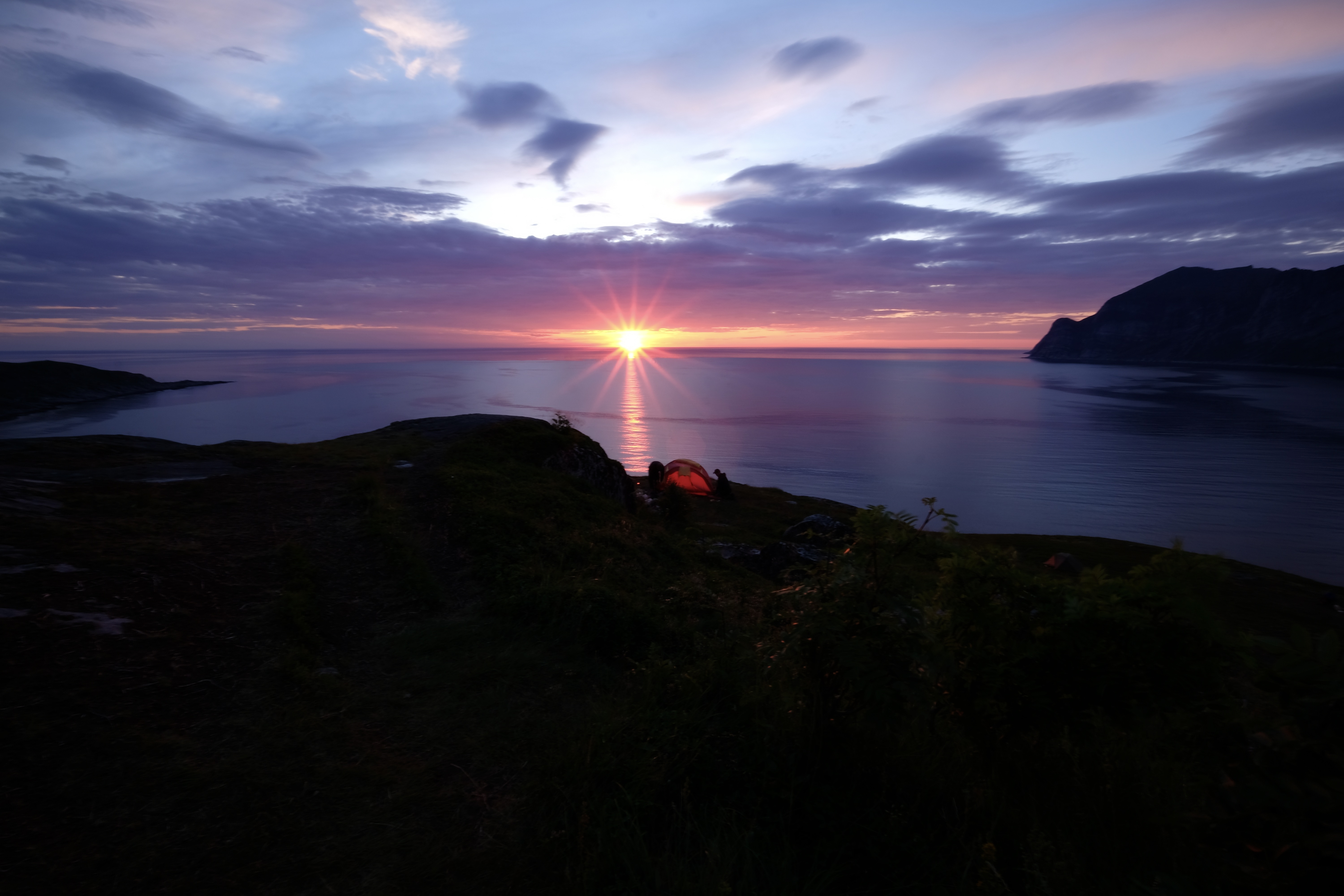 Landscapes, Norway, Senja island, Sunset, Ocean, Tent, Colors, Норвегия, Закат, Остров Сенья, , Svetlana Povarova Ree
