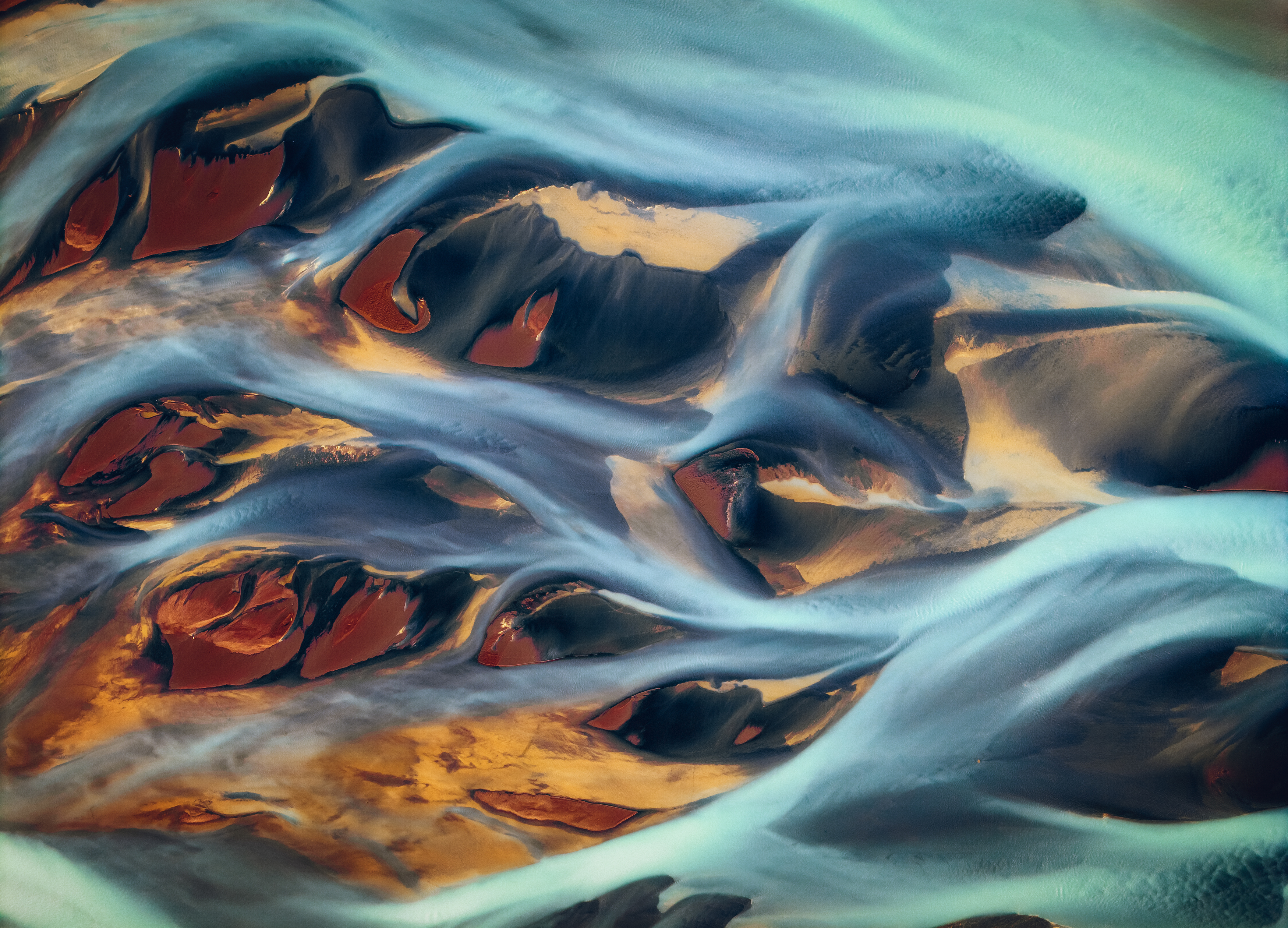 braided, rivers, texture, scenic, drone, dji, air3s, nature, colors, abstract, travel, visit, iceland, , Matikas Julius