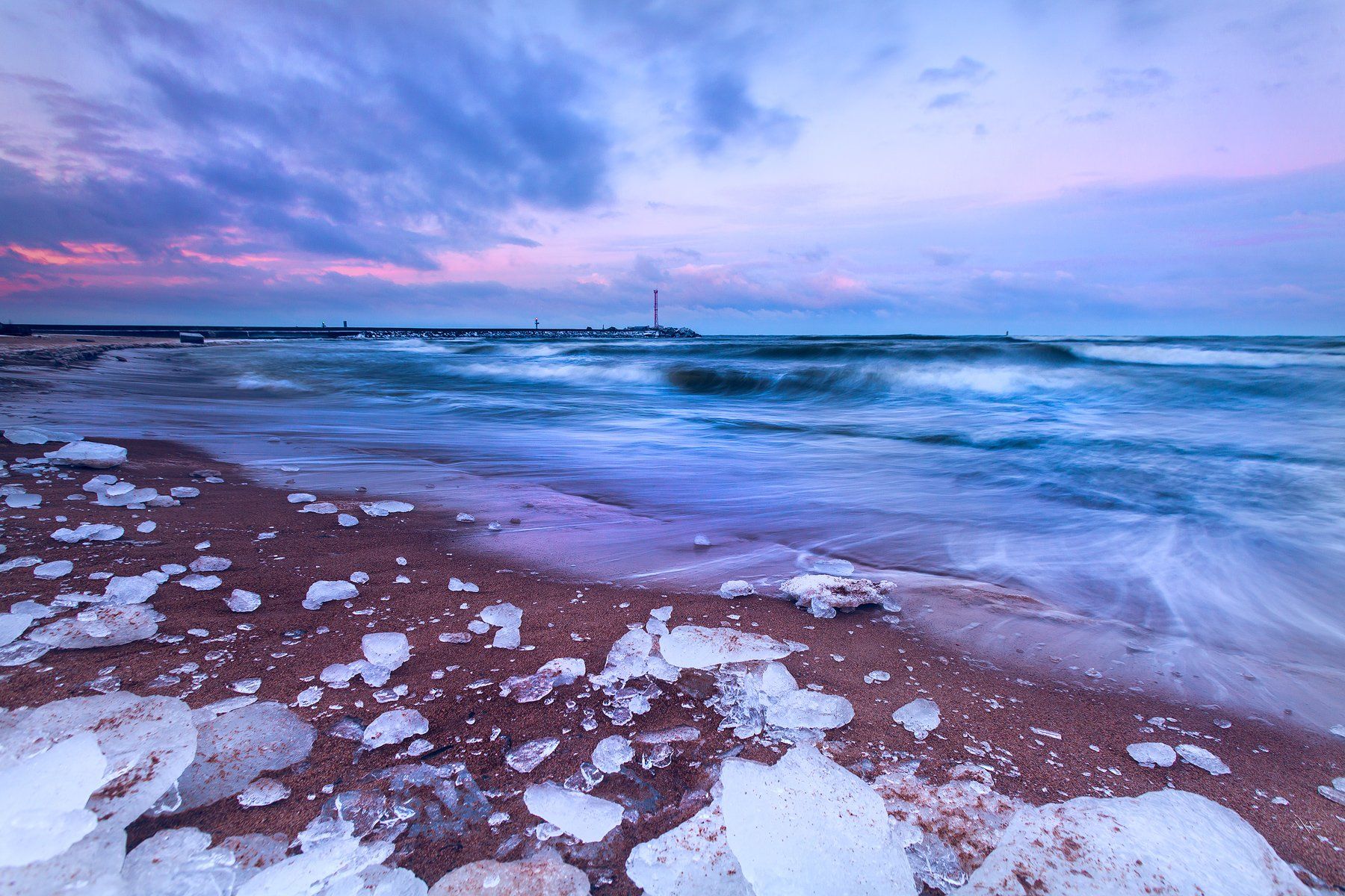 Baltic Sea, Klaipeda, Lithuania, Long exposure, Sunrise, Winter, Руслан Болгов (Axe)