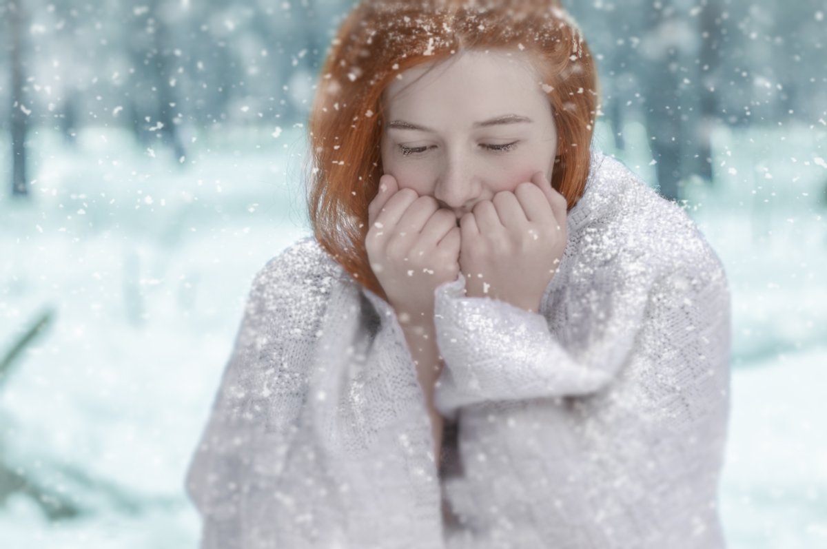 Зима, снег, портрет, Aндрей Гусев