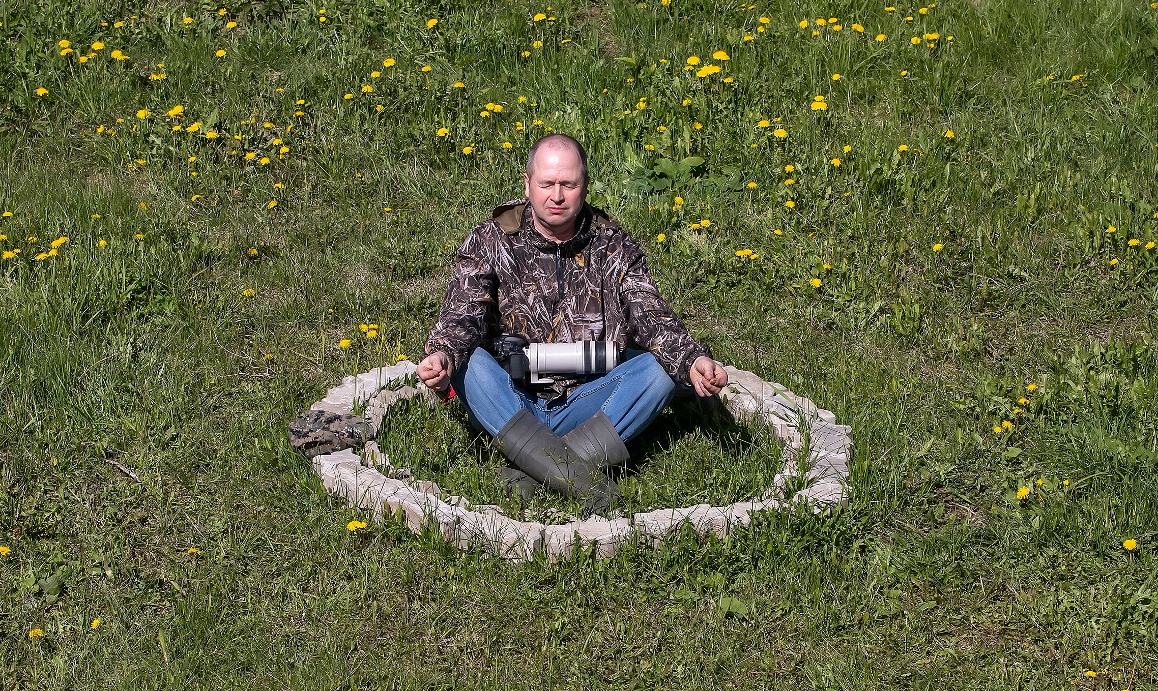 фотограф, медитация, магический круг, луг, Широких Александр