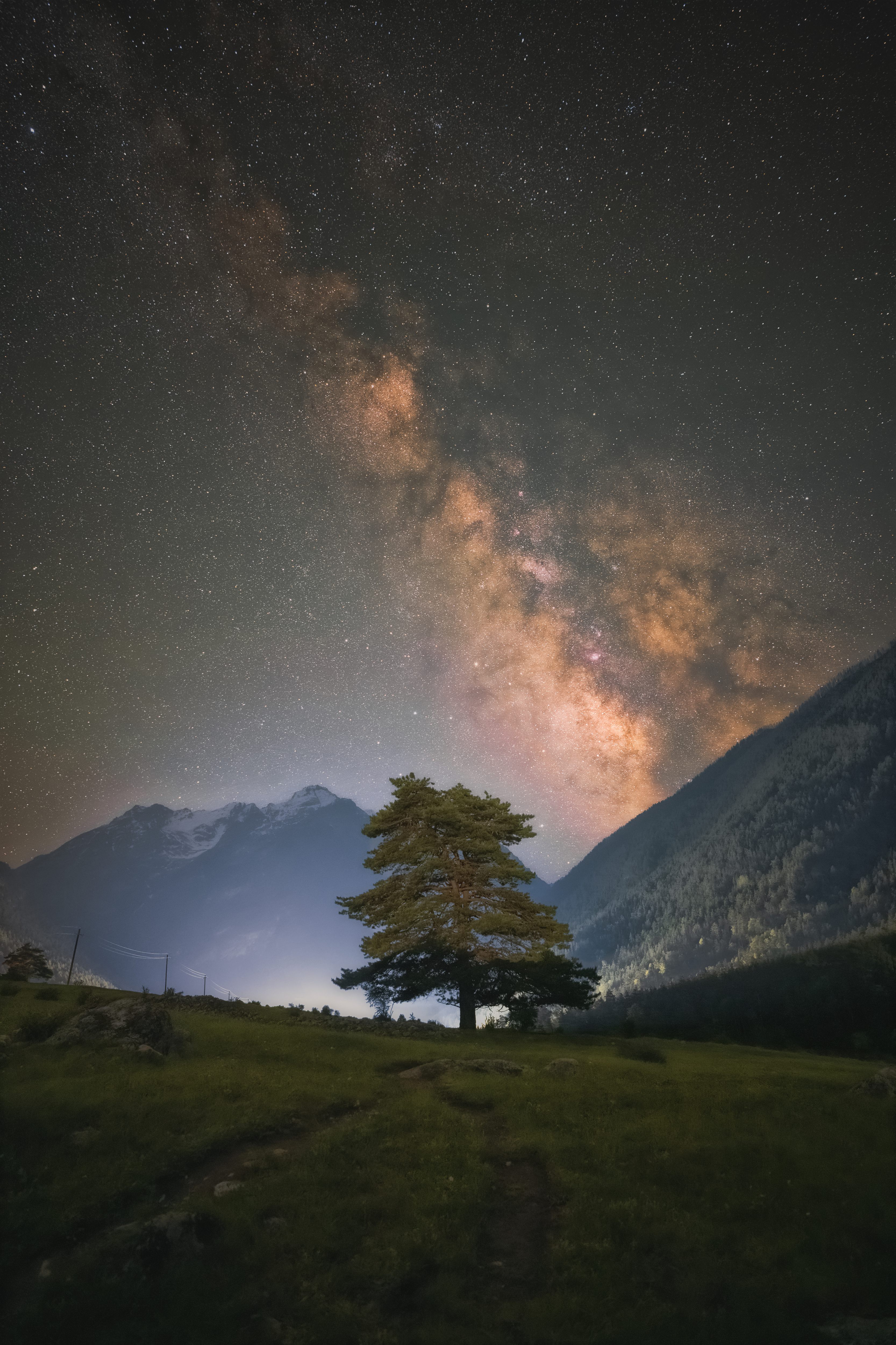 горы звезды млечный путь ночь кавказ, Третьякова Анастасия