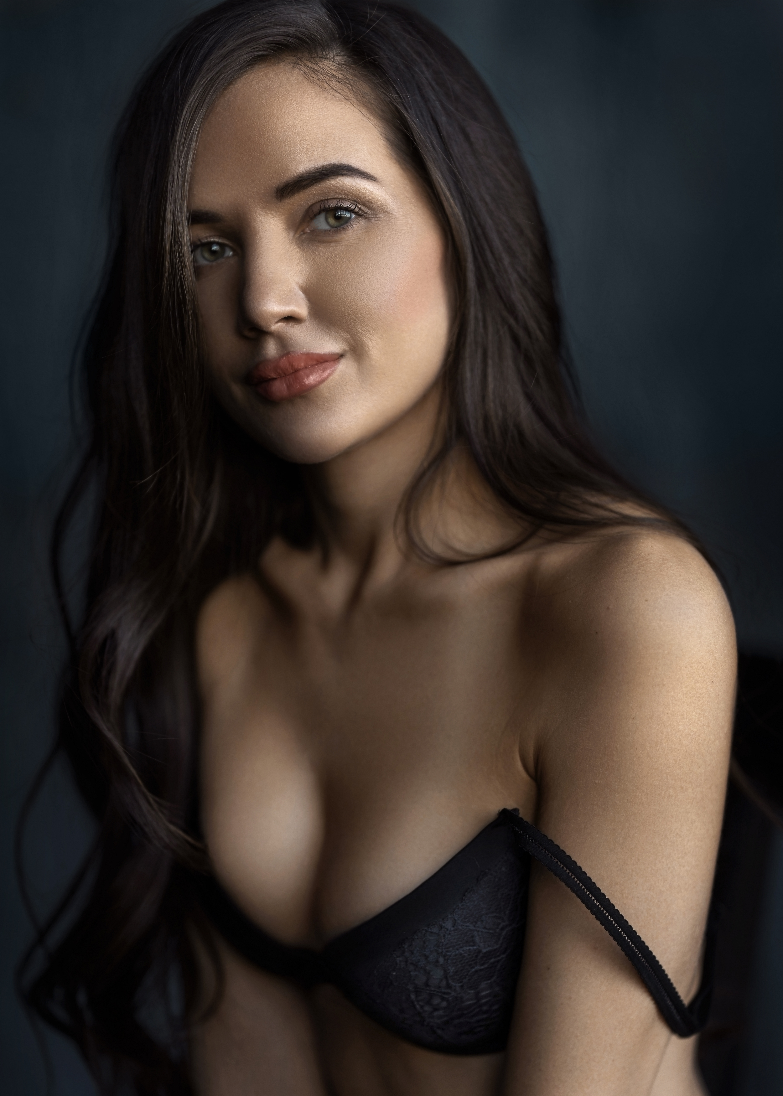 портрет, девушка, студия, красота, грудь, взгляд, тело, Герасимов Михаил