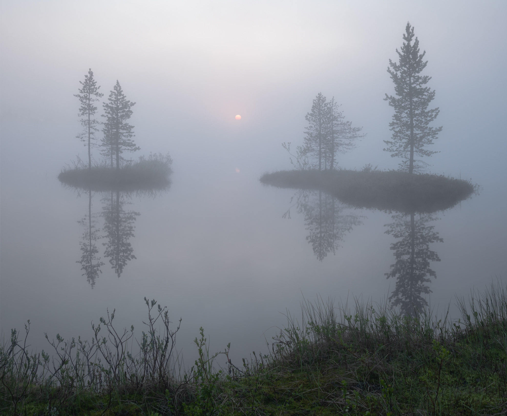 кольский,север,россия,пейзаж,туман,рассвет,вода,лето, Истомин Виталий