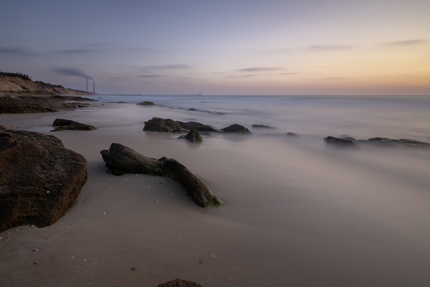 sea, seascape, sunset, landscape, beach, marina, rocks, Nikolay Tatarchuk