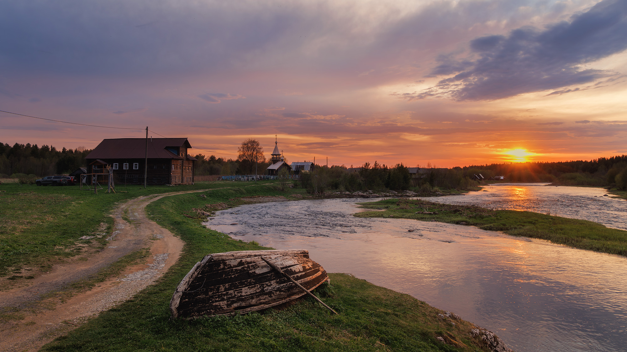 пяльма, вечер, закат. карелия, пейзаж, Морозов Сергей