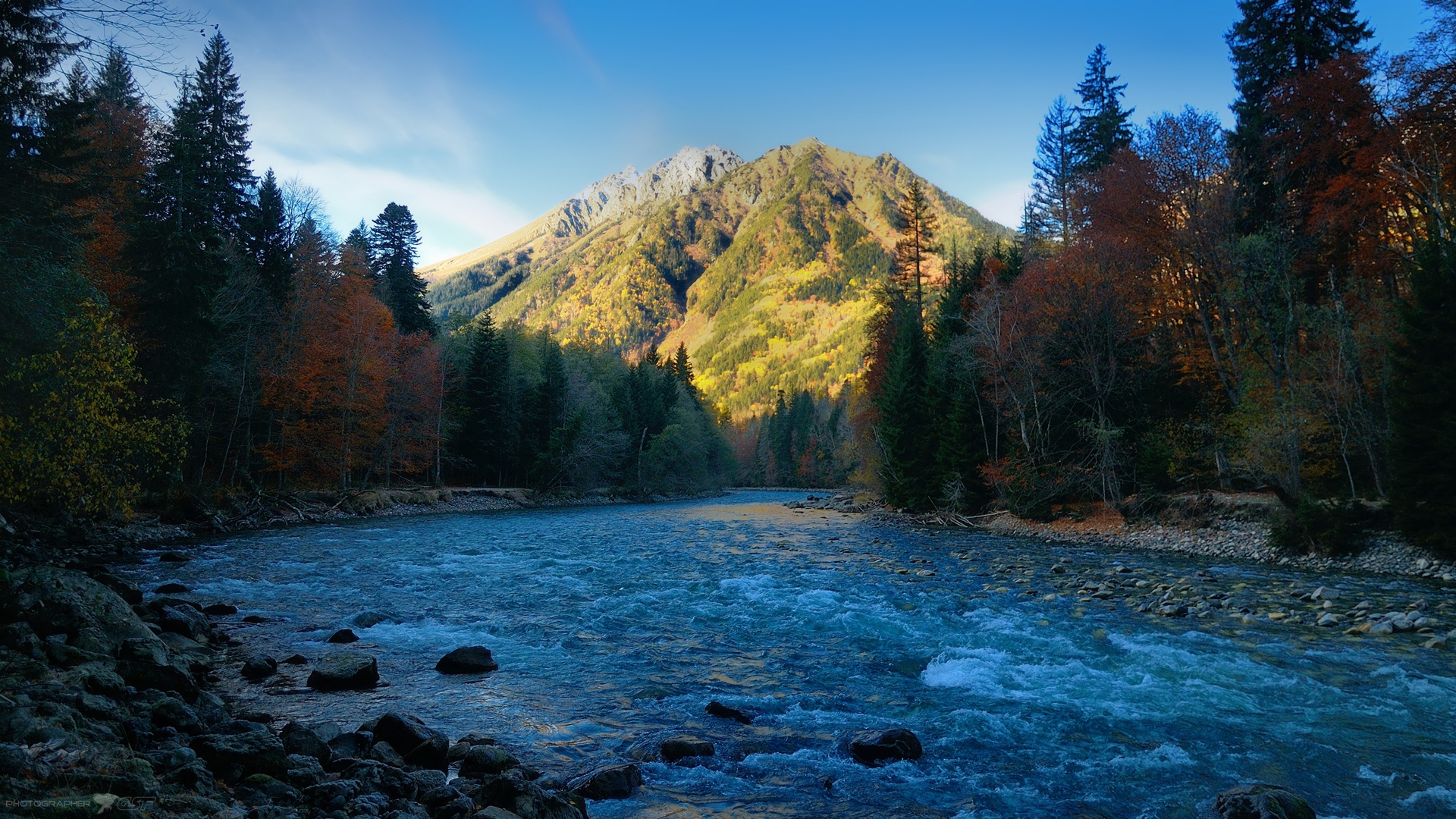 природа пейзаж лес горы река заповедник осень, Serj Master