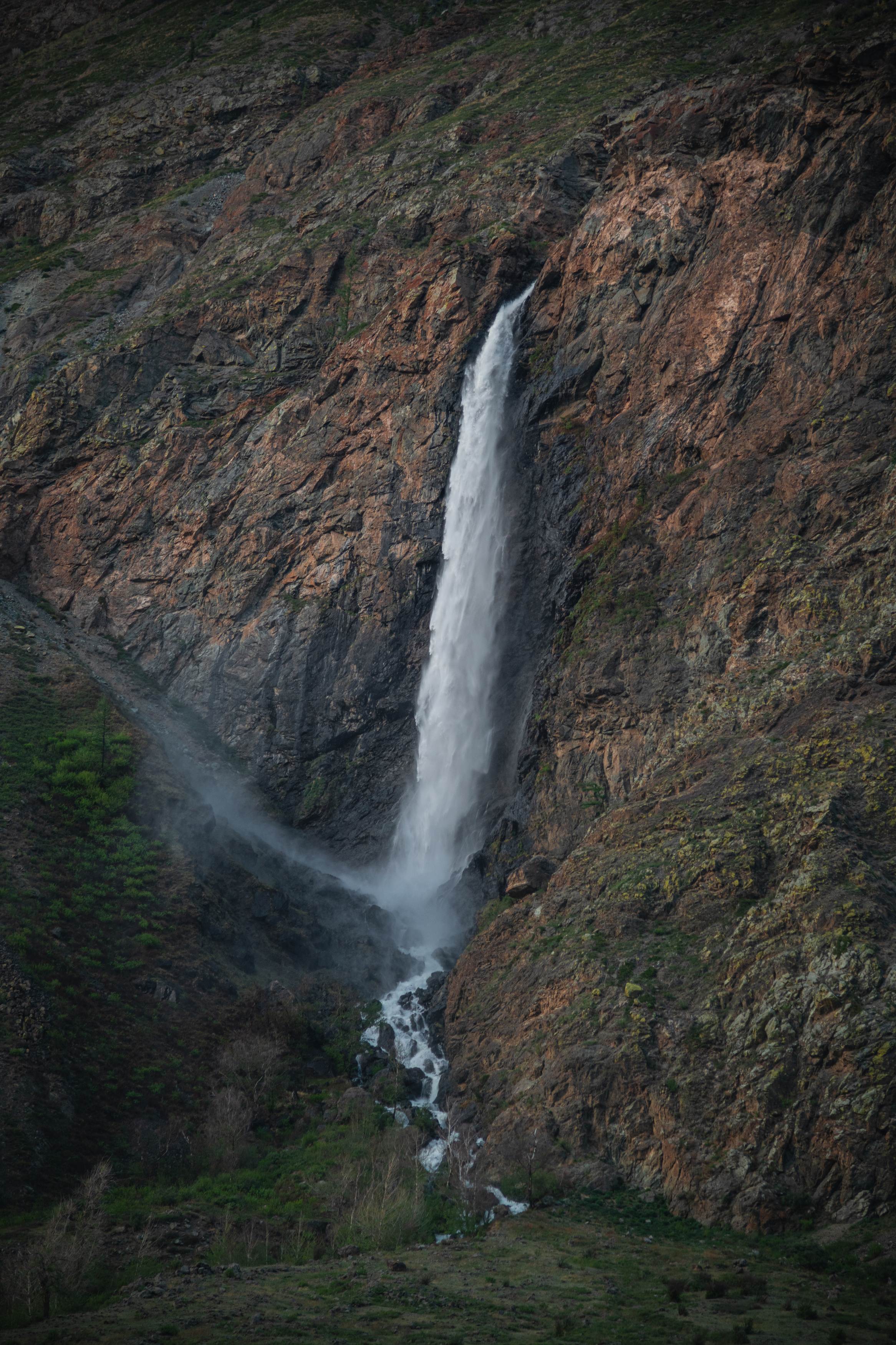 водопад, горы, река, вода, лес, Алтай, Denis Koshkin