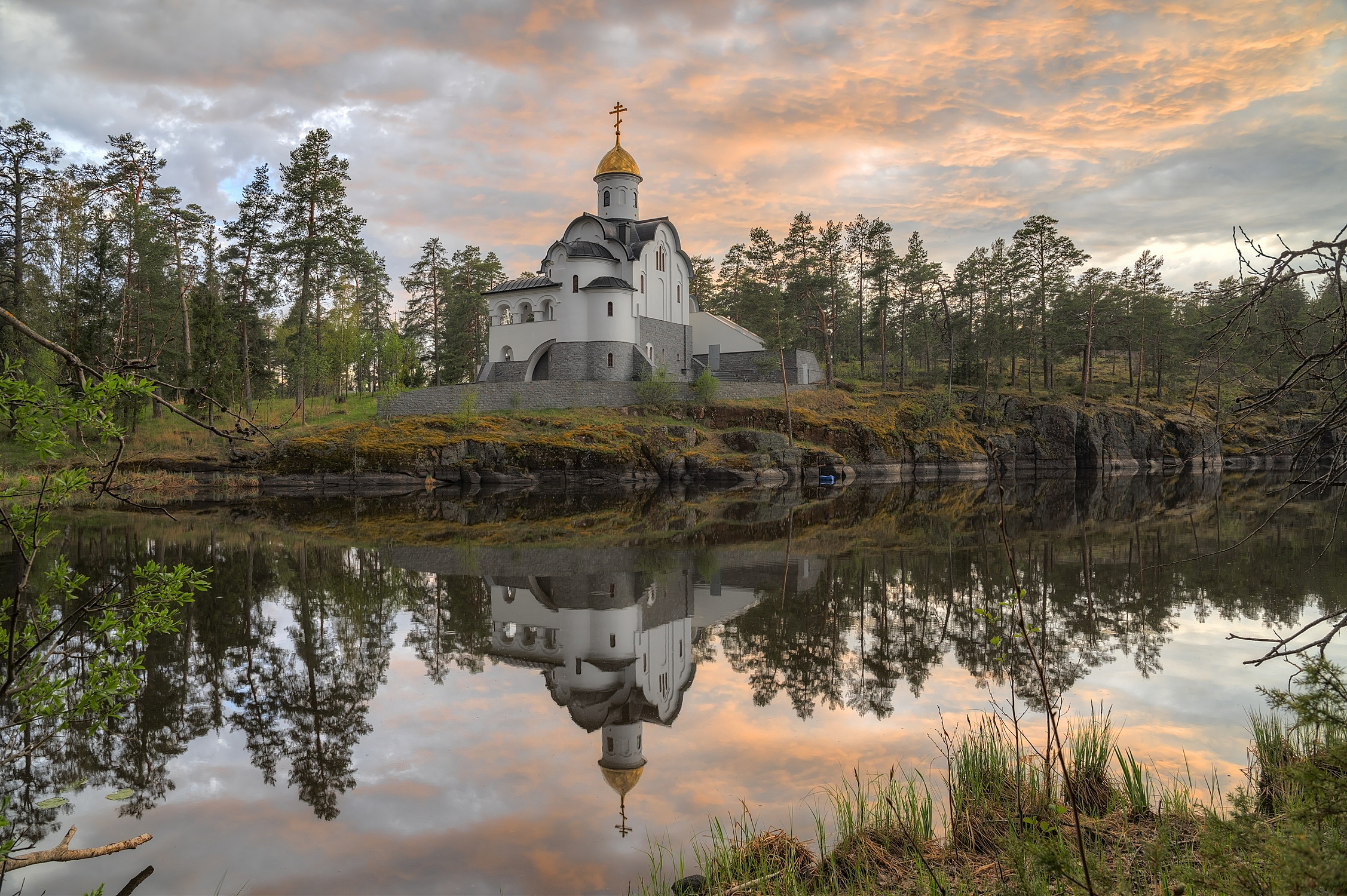 весна, озеро, остров, монастырь, церковь, Гармашов Сергей