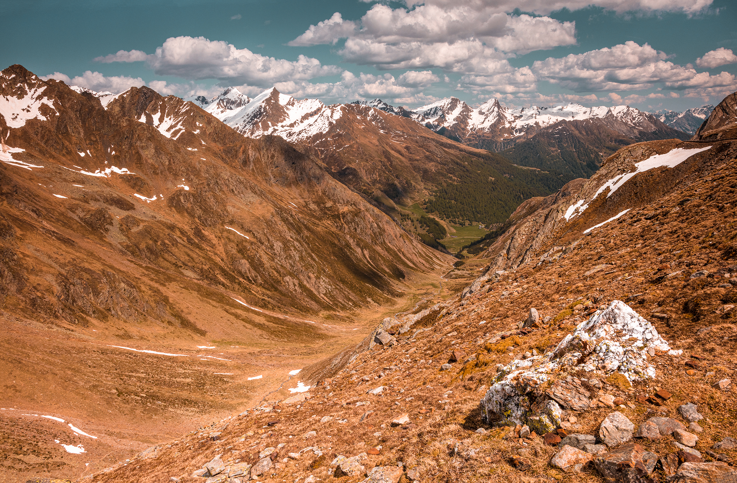 alps, mountains, winter, sunset, landscape, dolomites, italy, spring, dell, valley,  Gregor