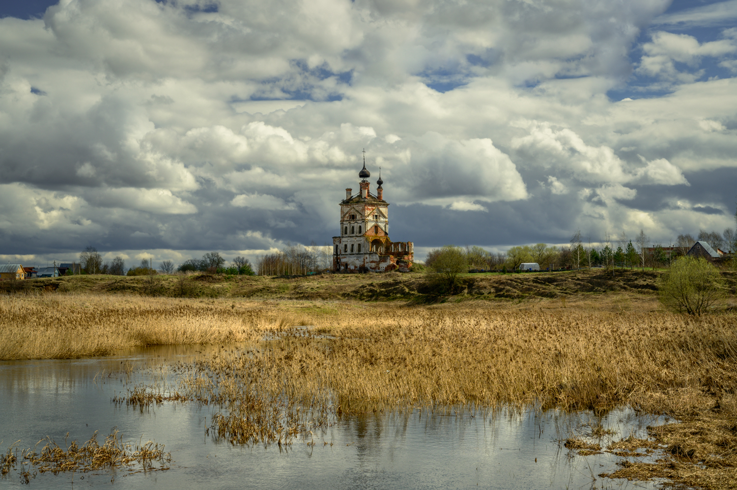 весна, храм, церковь, деревня, весь, заброшка, россия, православие, владимирская область, небо, Ракичевич Томислав