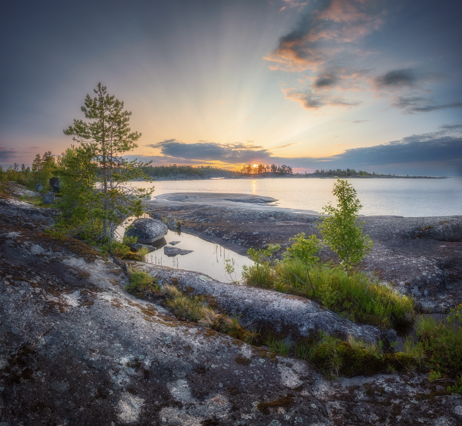 карелия, ладога, шхеры, рассвет, закат, лето, Марголин Алексей