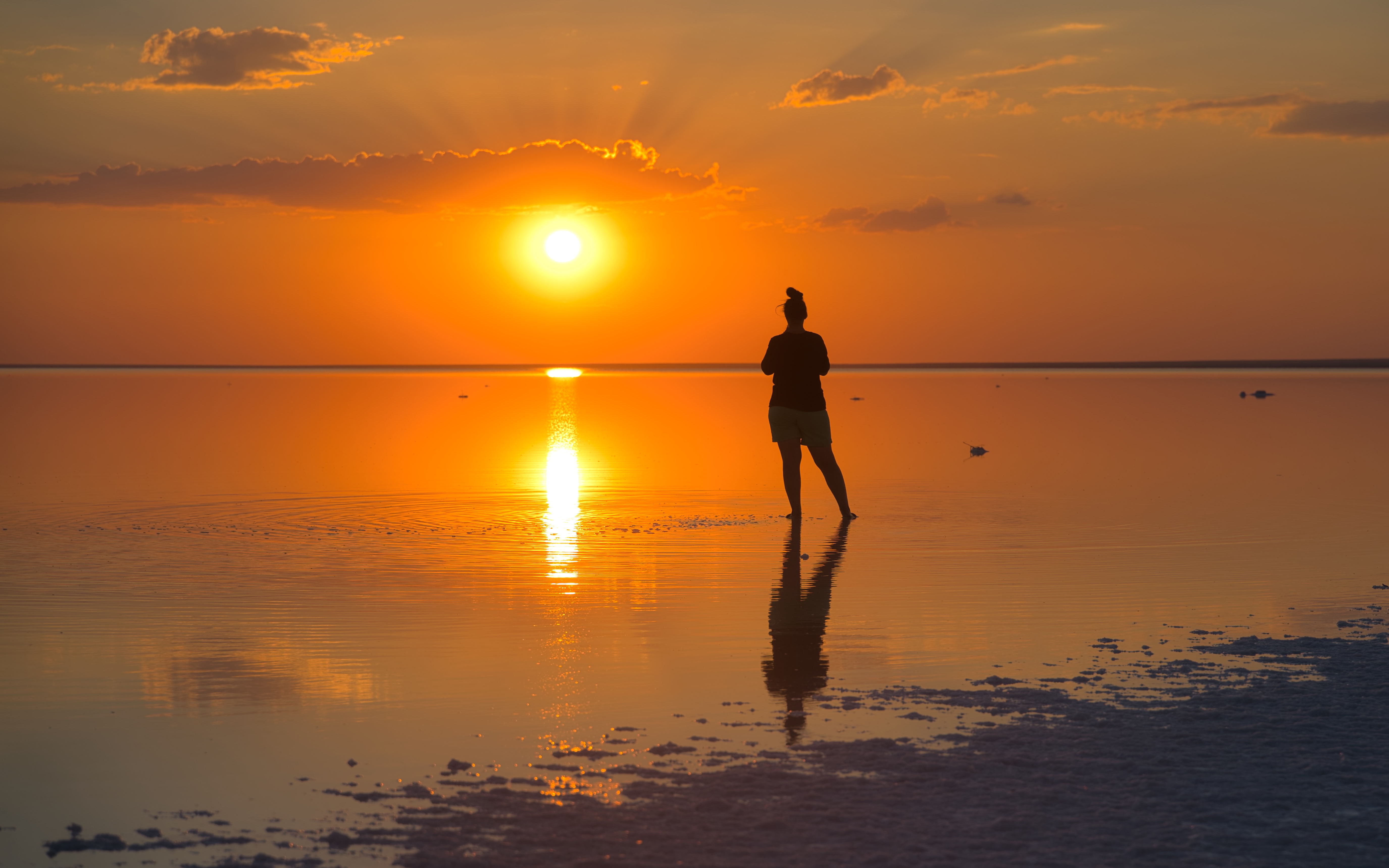лето, закат, россия, природа, пейзаж, озеро эльтон, волгоградская область, Виктор Ястребов