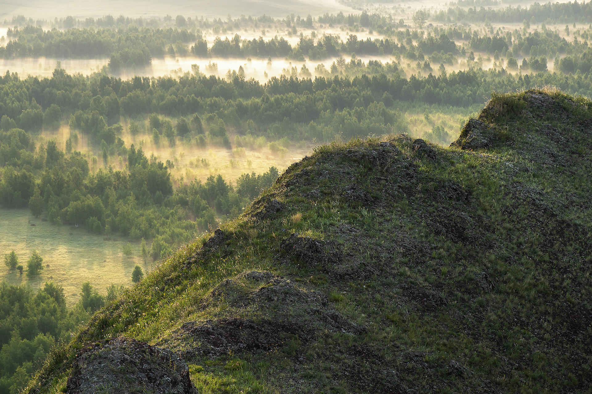 сундуки, хакасия, туман, рассвет, Андреева Светлана