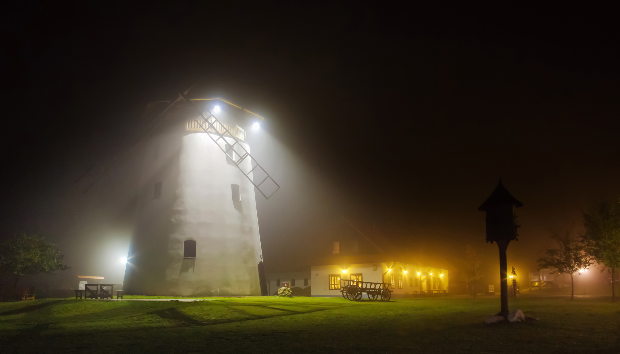 туман ночь пейзаж, Мурзинов Виктор